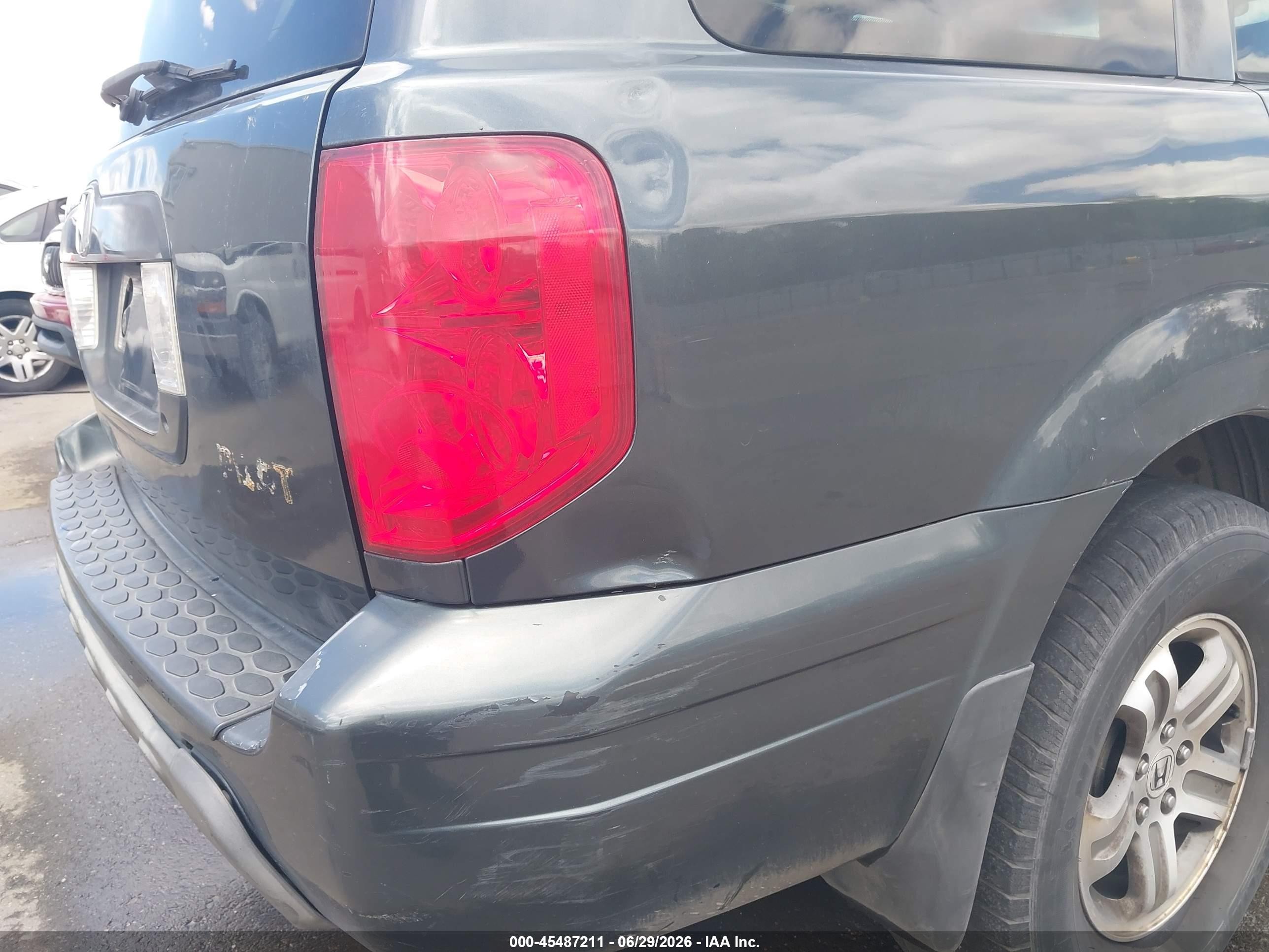 2003 Honda Pilot Ex-l Green vin: 2HKYF18593H558444