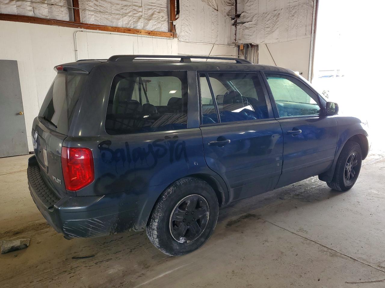 2003 Honda Pilot Exl Gray vin: 2HKYF18593H580394