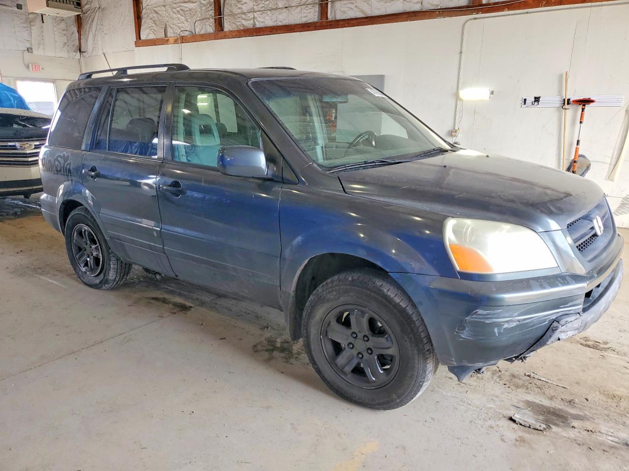 2003 Honda Pilot Exl Gray vin: 2HKYF18593H580394