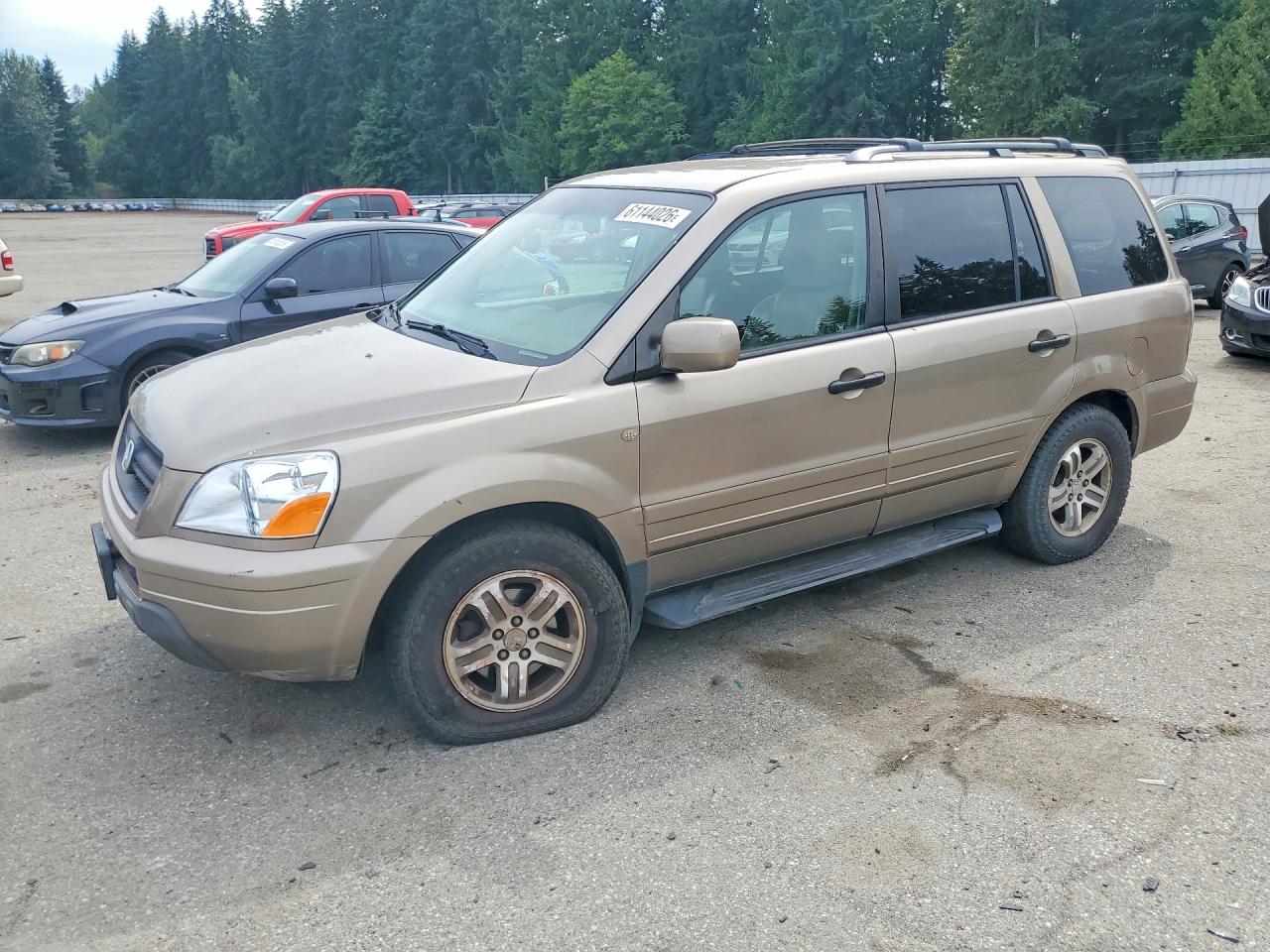 2003 Honda Pilot Exl Tan vin: 2HKYF18593H586387