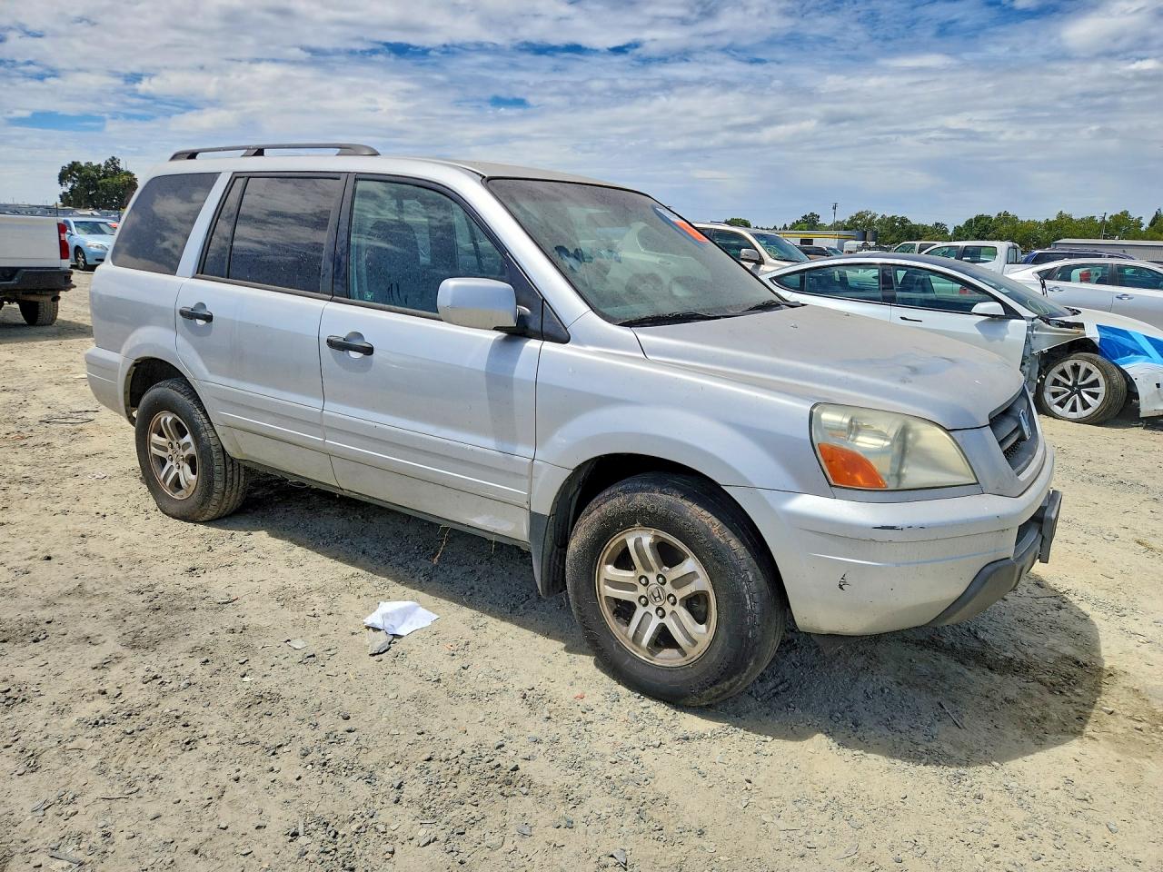 2003 Honda Pilot Exl White vin: 2HKYF18593H590729
