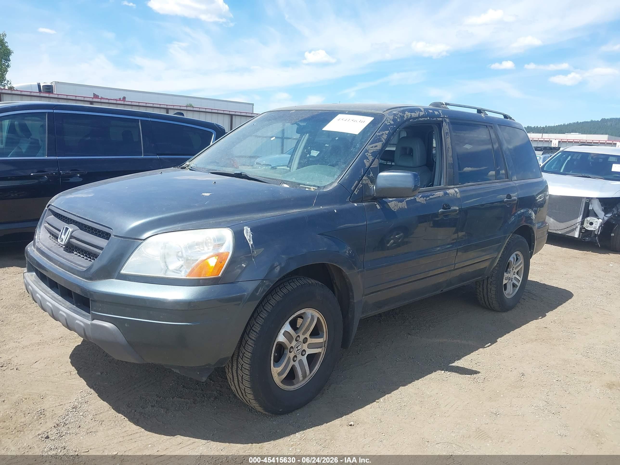 2003 Honda Pilot Ex-l Синий vin: 2HKYF18593H601437