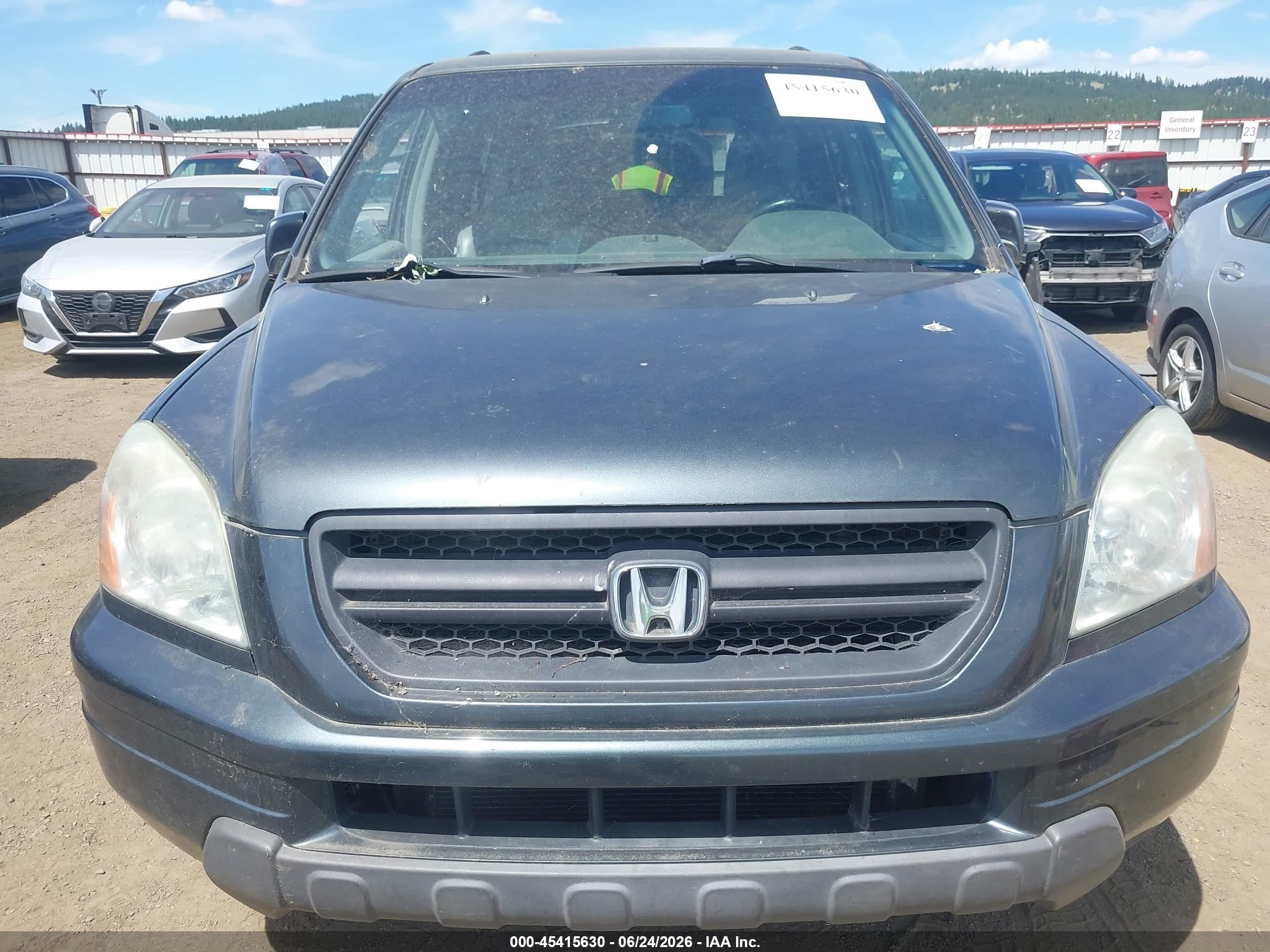 2003 Honda Pilot Ex-l Синий vin: 2HKYF18593H601437