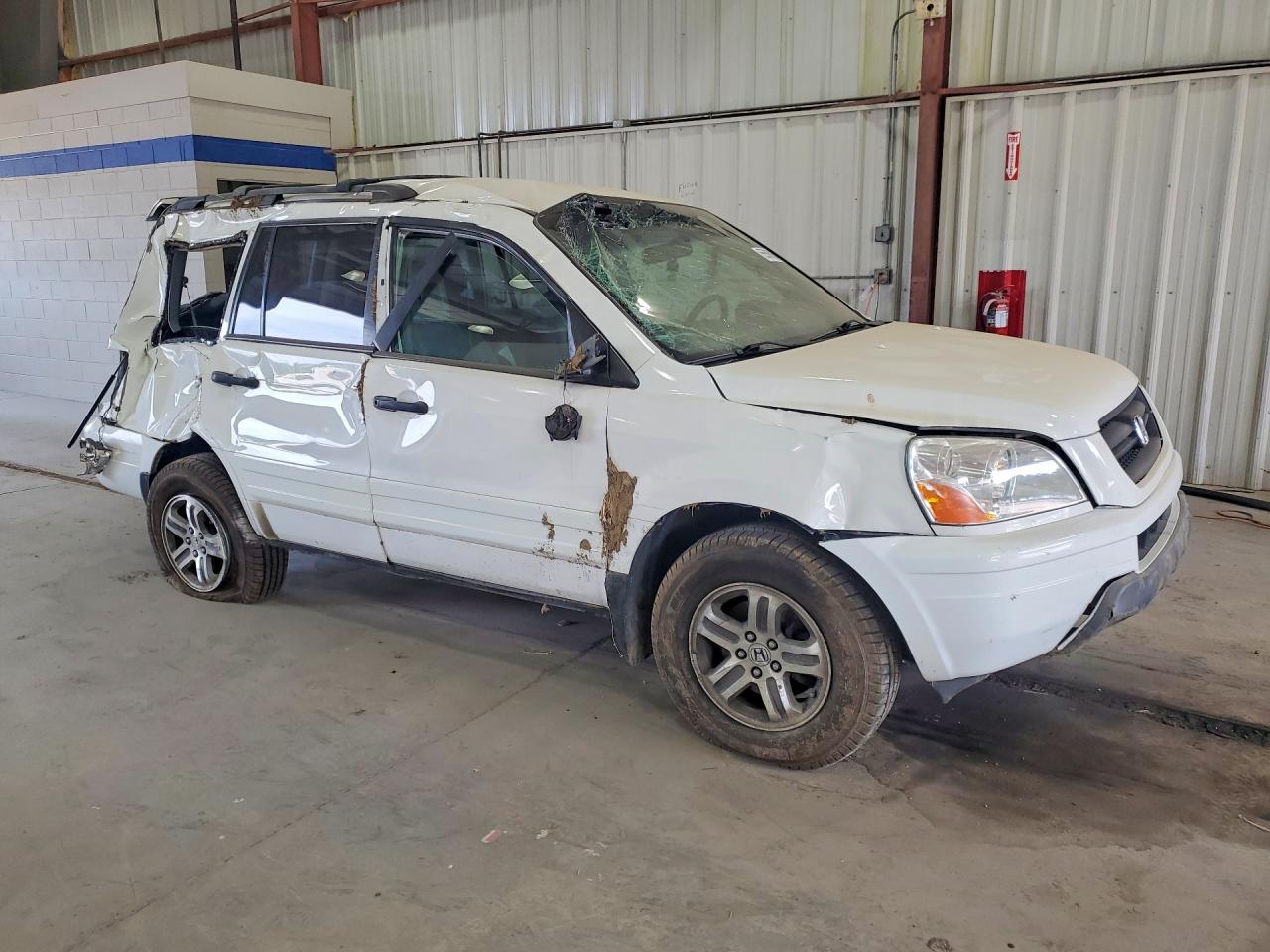 2003 Honda Pilot Exl Белый vin: 2HKYF18593H616214
