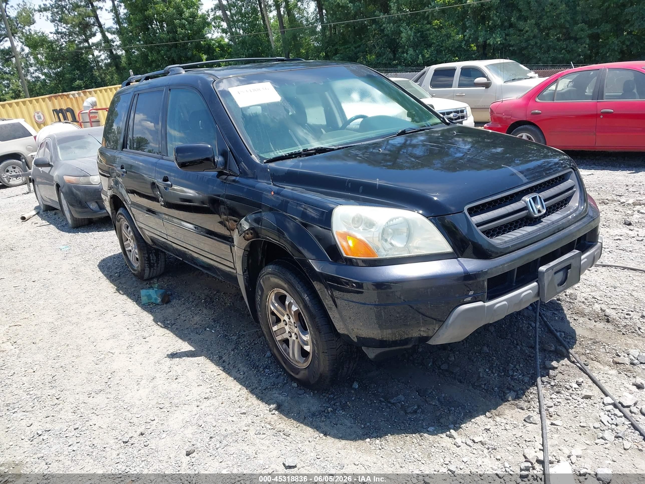 2004 Honda Pilot Ex-l Black vin: 2HKYF18594H501985