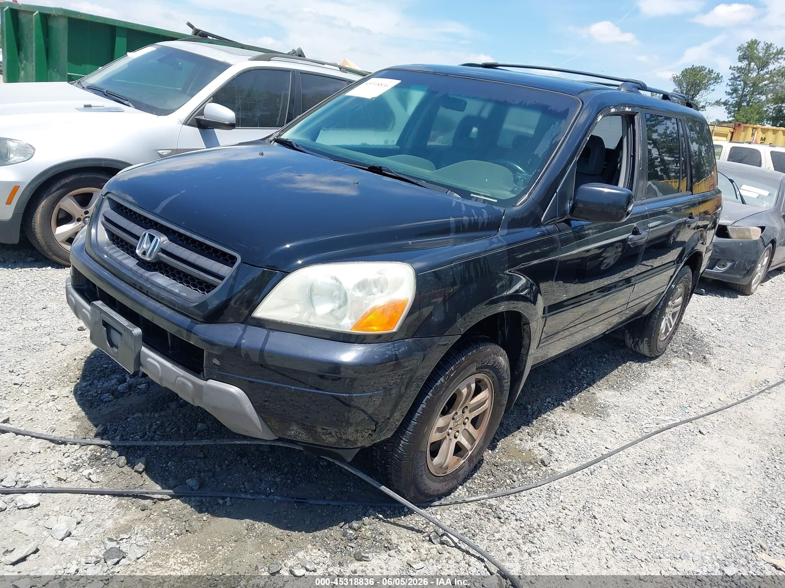 2004 Honda Pilot Ex-l Black vin: 2HKYF18594H501985