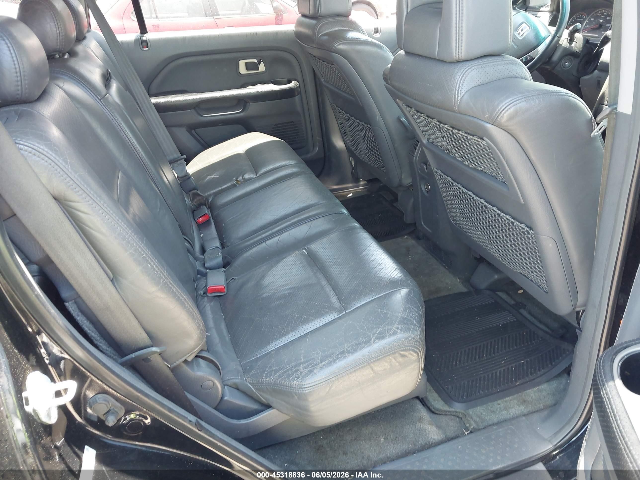 2004 Honda Pilot Ex-l Black vin: 2HKYF18594H501985