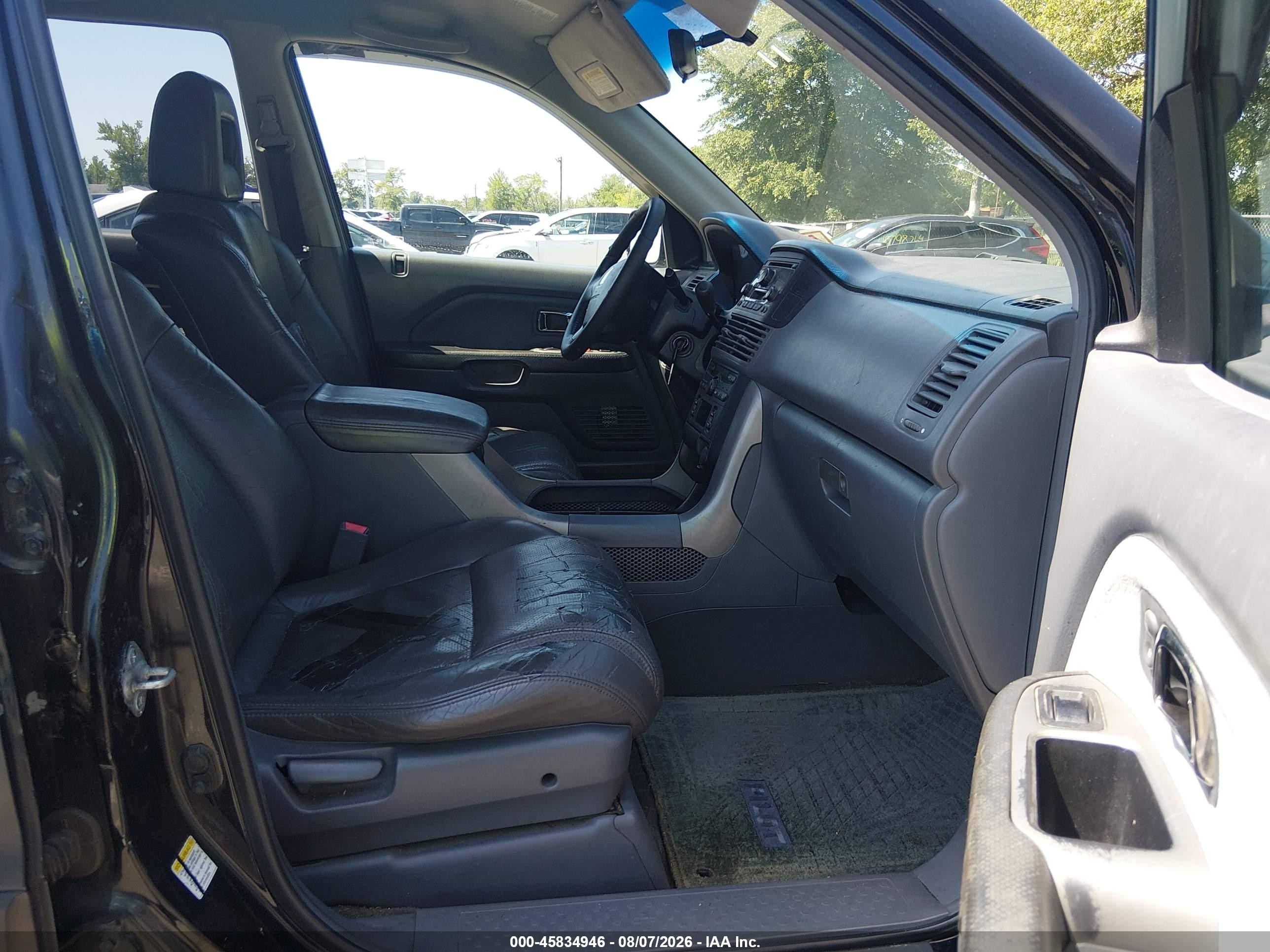 2004 Honda Pilot Ex-l Black vin: 2HKYF18594H527406