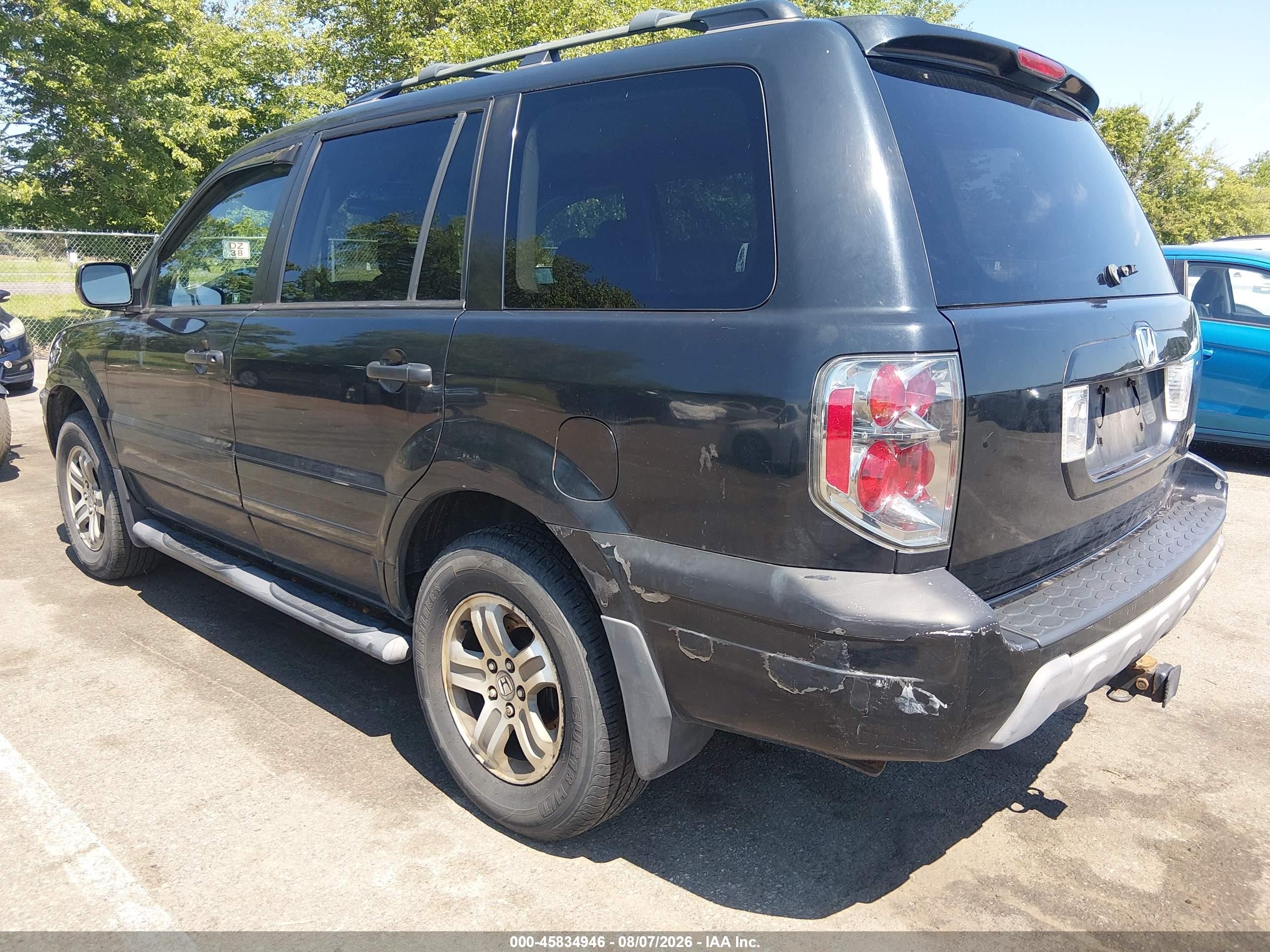 2004 Honda Pilot Ex-l Black vin: 2HKYF18594H527406
