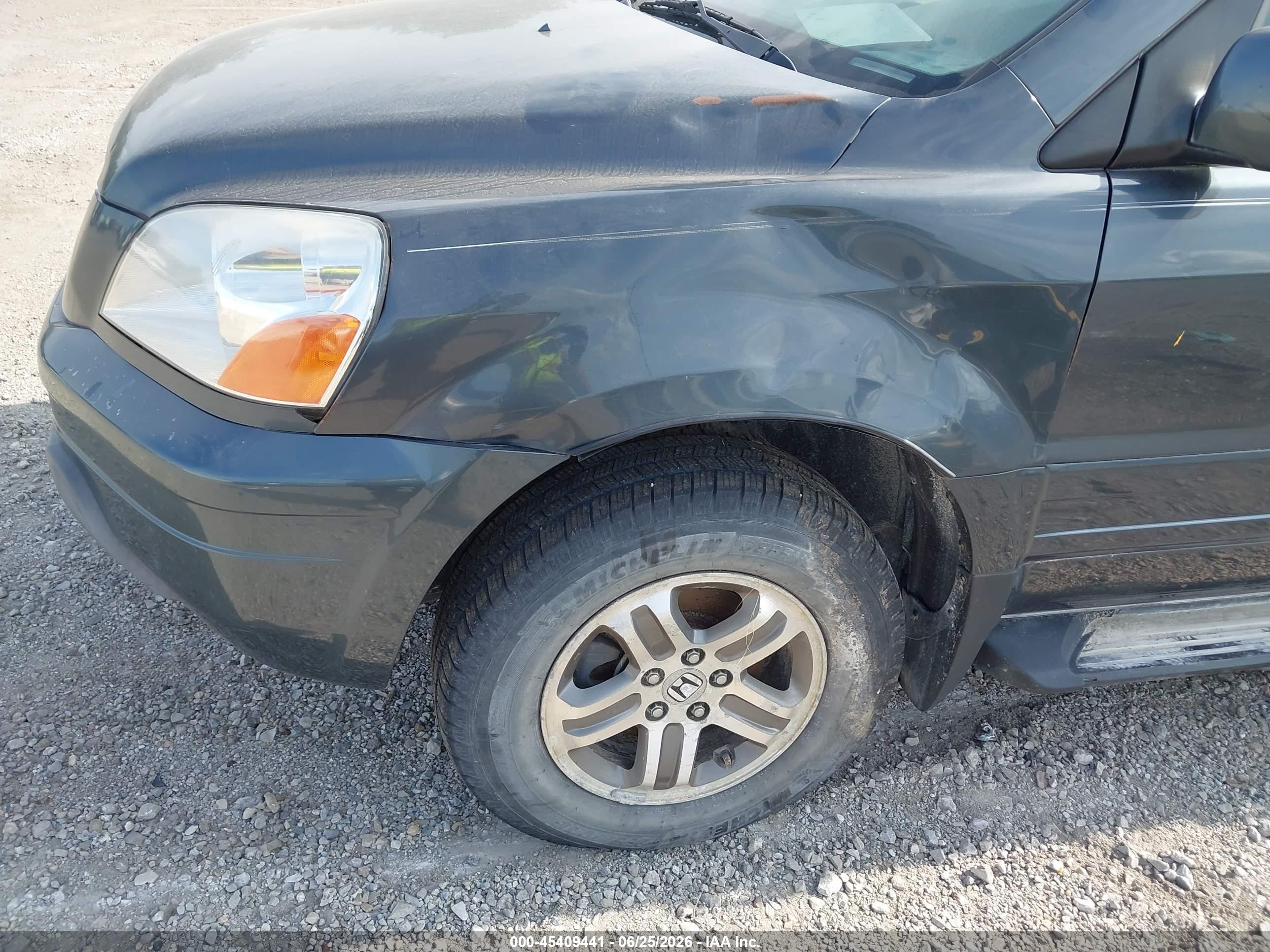 2004 Honda Pilot Ex-l Blue vin: 2HKYF18594H543721