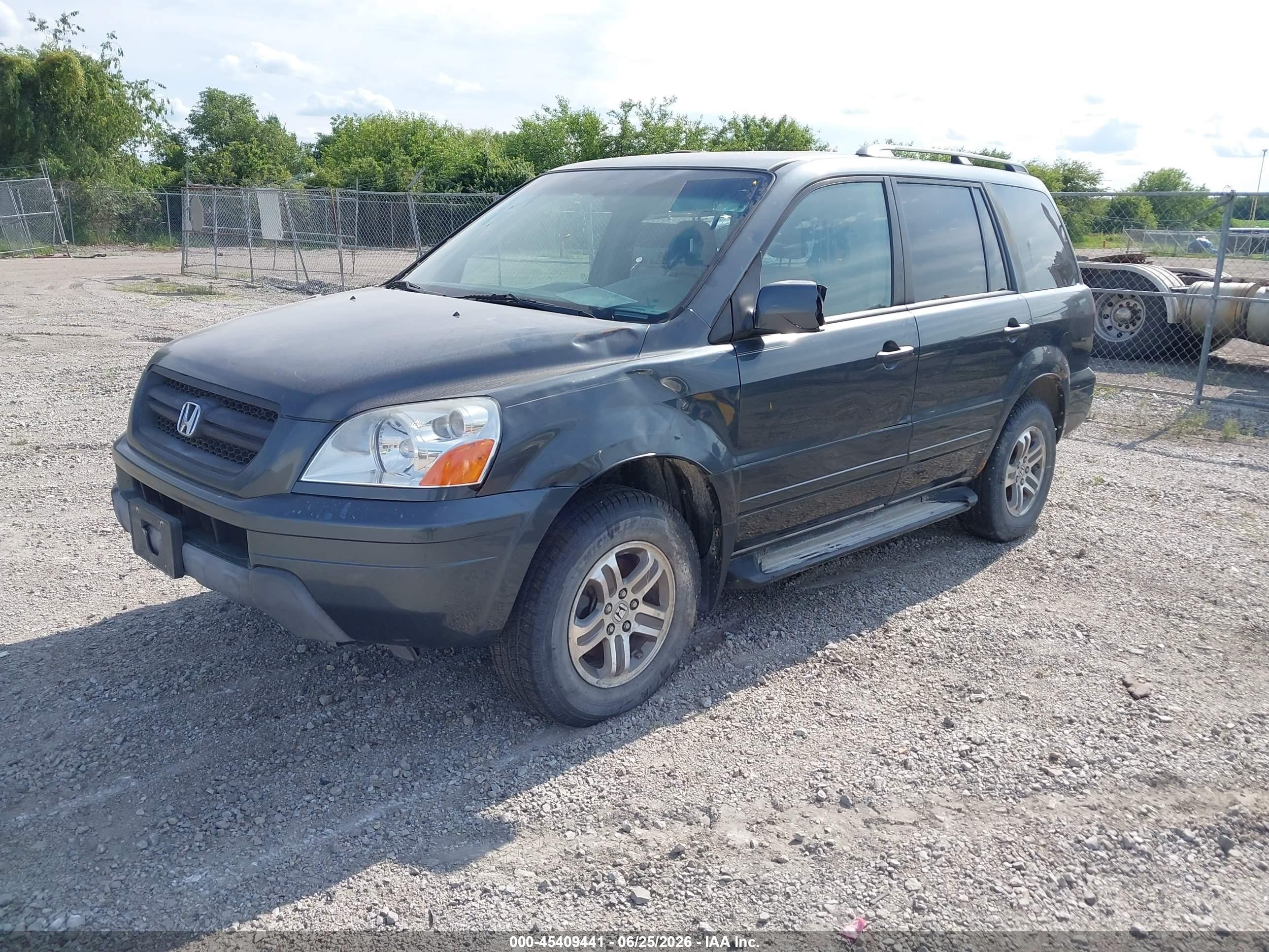 2004 Honda Pilot Ex-l Blue vin: 2HKYF18594H543721