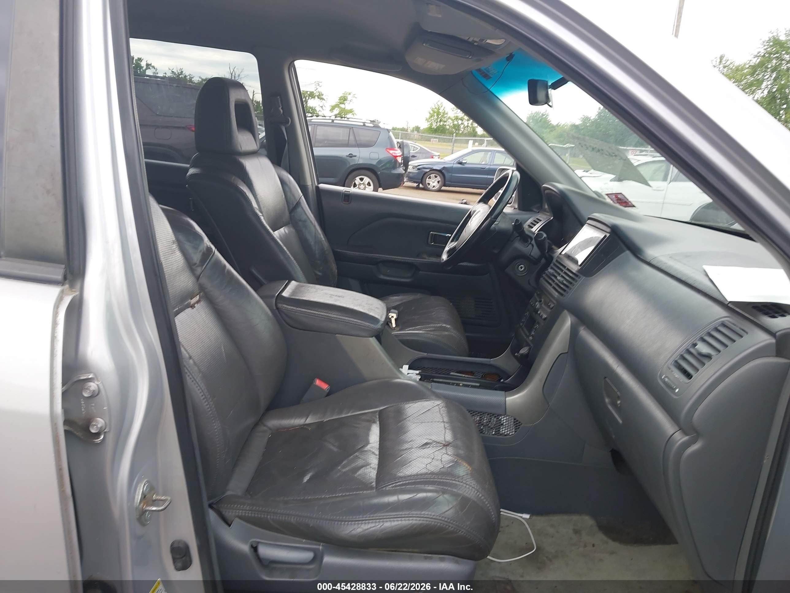 2004 Honda Pilot Ex-l Silver vin: 2HKYF18594H578758