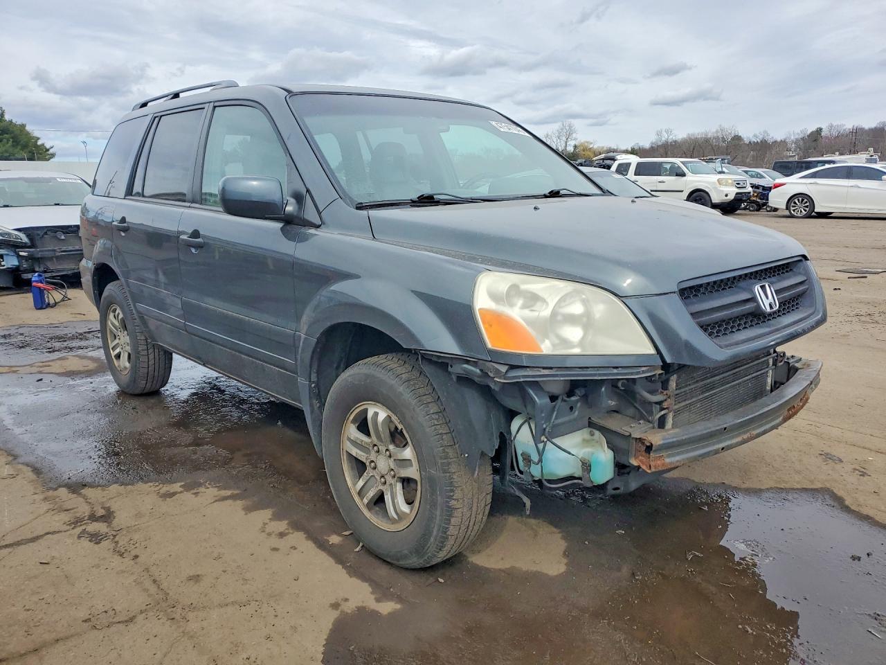 2004 Honda Pilot Exl Charcoal vin: 2HKYF18594H584902