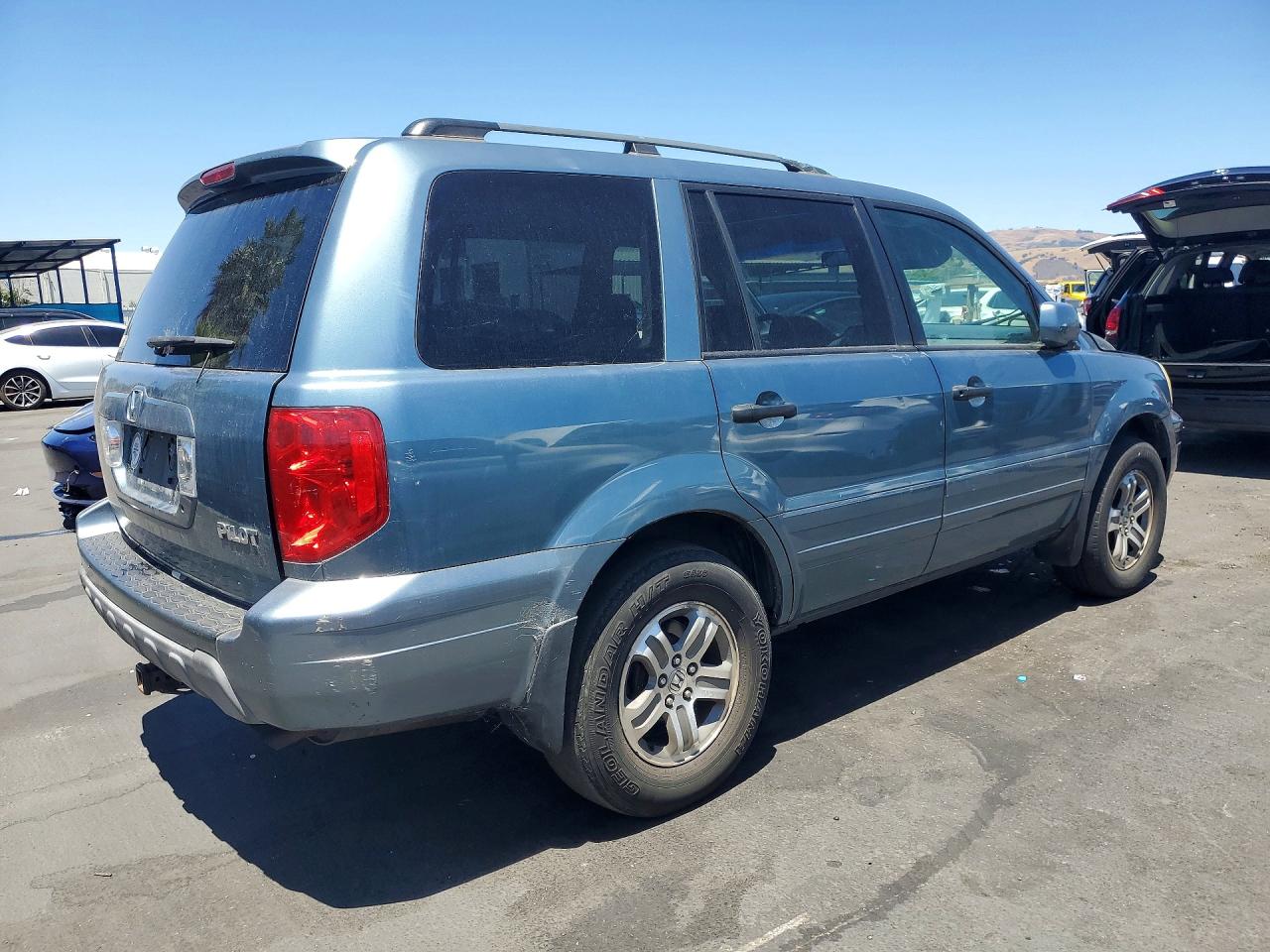 2005 Honda Pilot Exl Blue vin: 2HKYF18595H515225