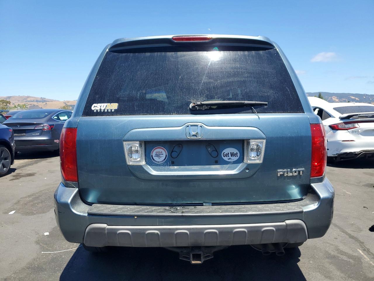 2005 Honda Pilot Exl Blue vin: 2HKYF18595H515225