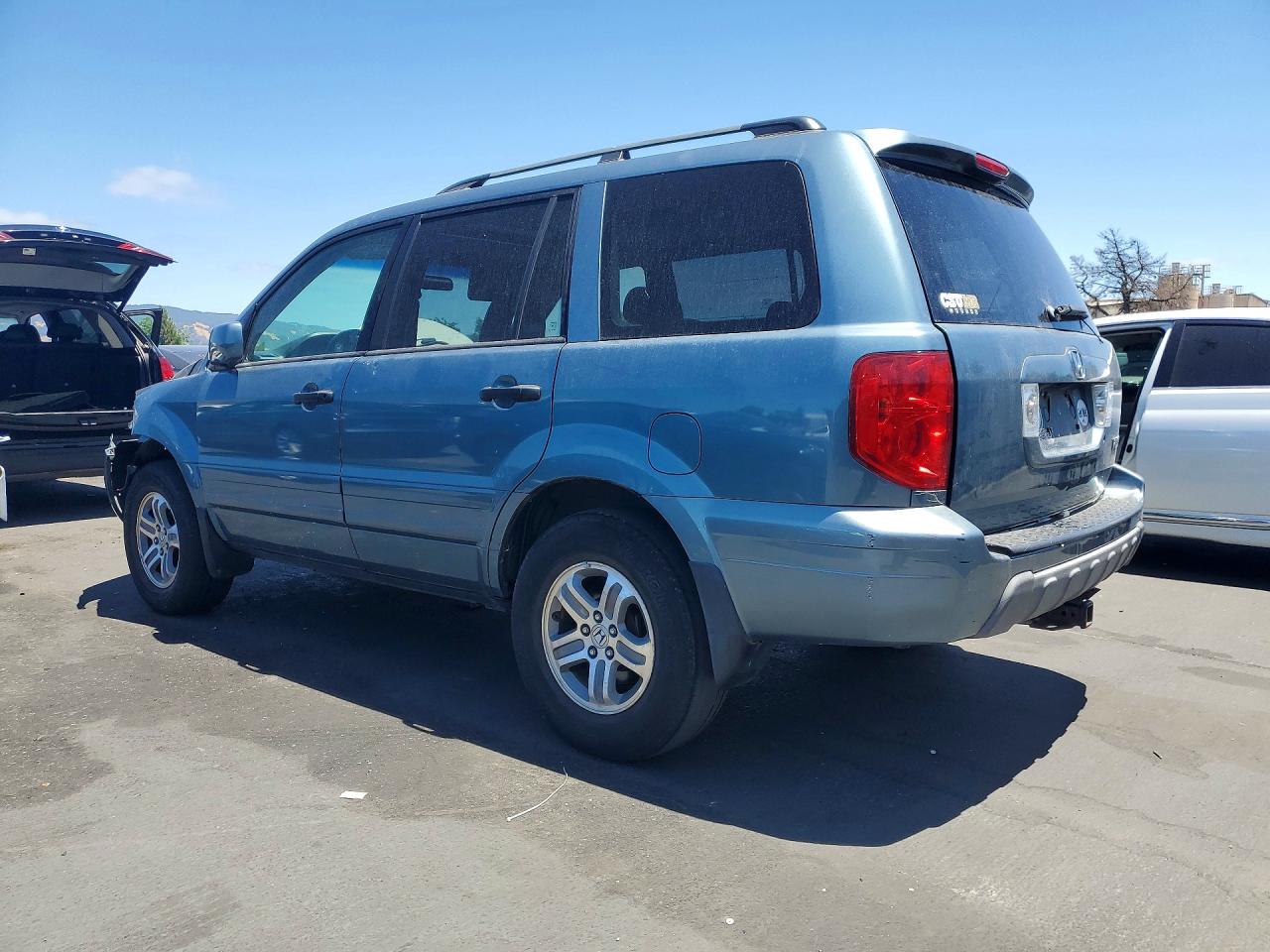2005 Honda Pilot Exl Blue vin: 2HKYF18595H515225