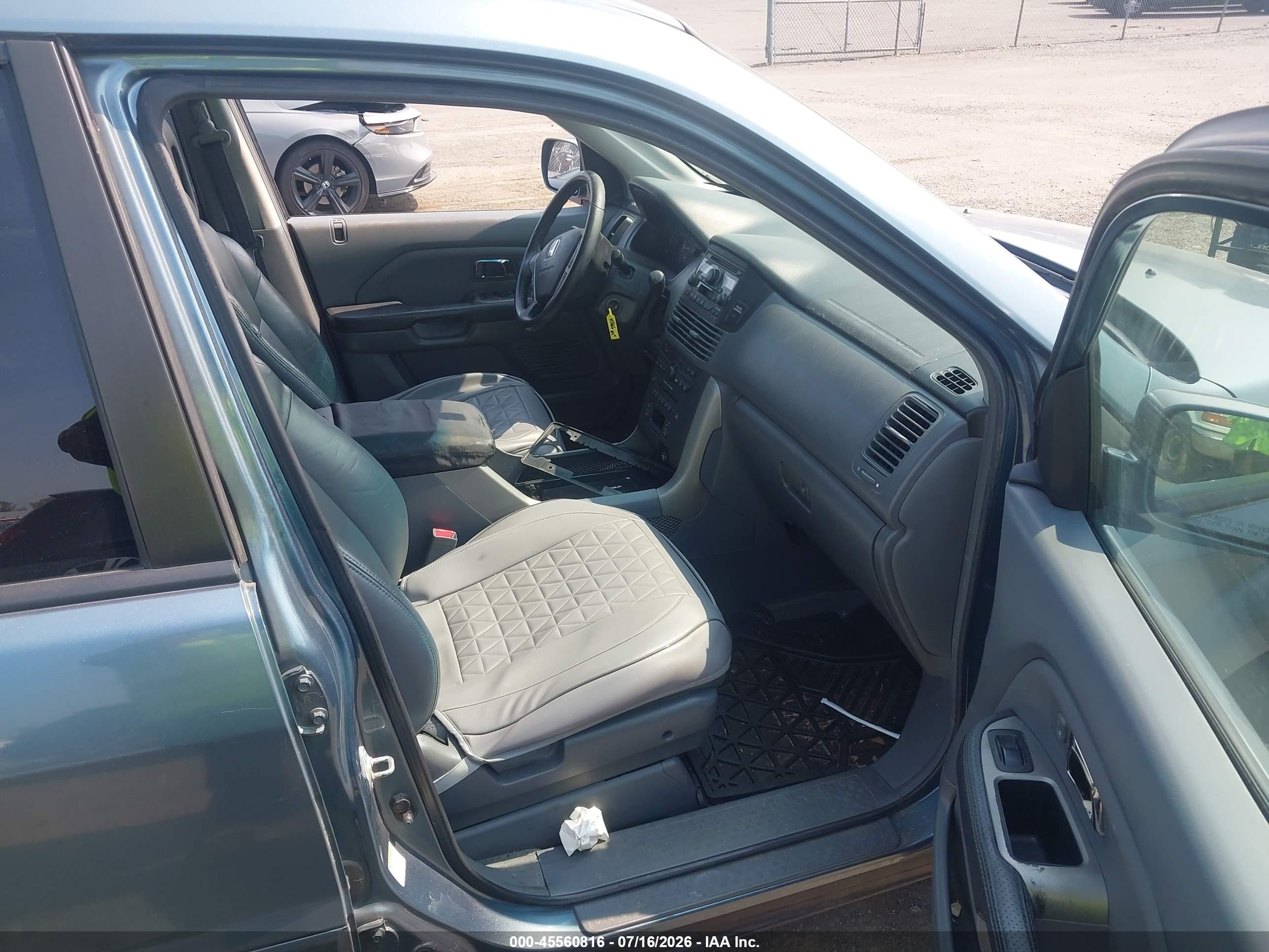 2005 Honda Pilot Ex-l Blue vin: 2HKYF18595H527276