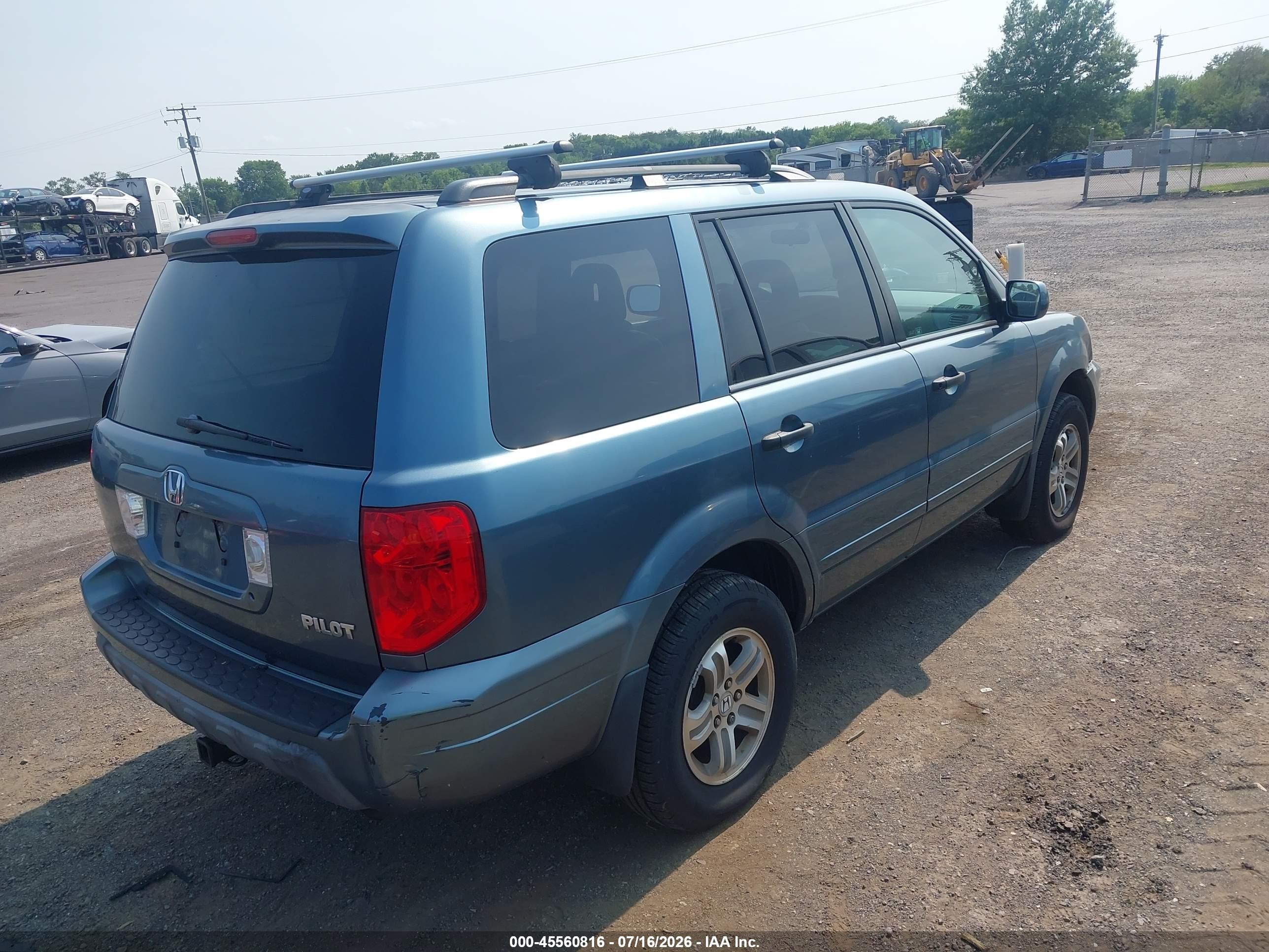 2005 Honda Pilot Ex-l Blue vin: 2HKYF18595H527276