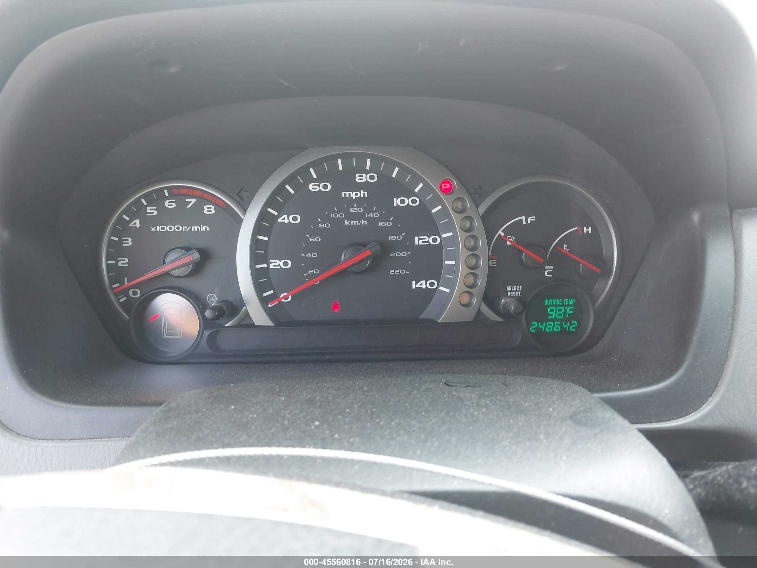 2005 Honda Pilot Ex-l Blue vin: 2HKYF18595H527276