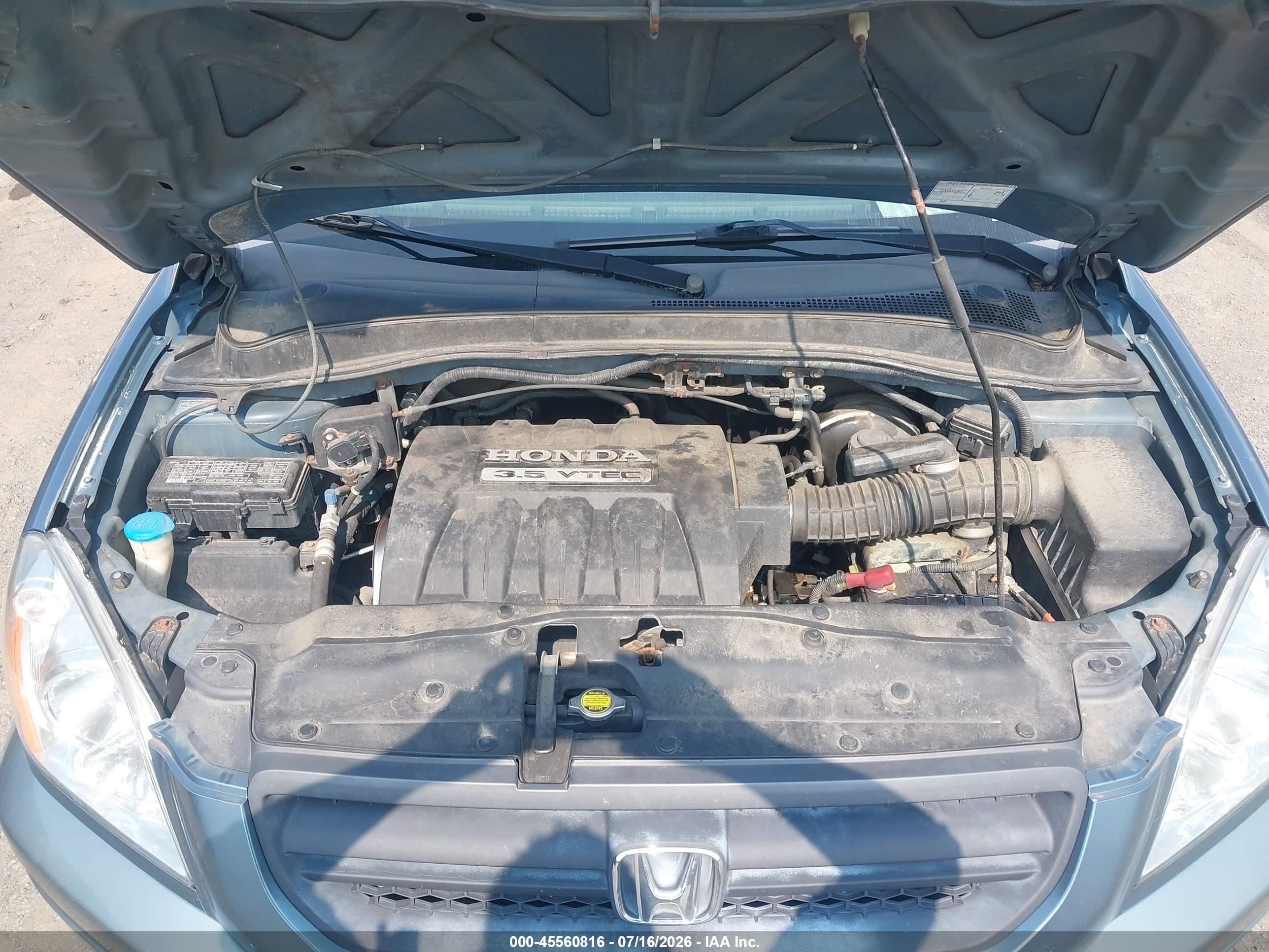 2005 Honda Pilot Ex-l Blue vin: 2HKYF18595H527276