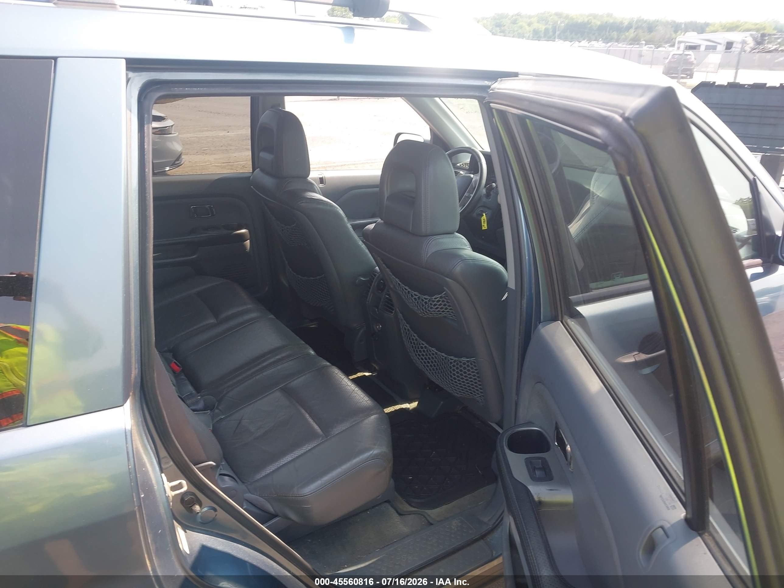 2005 Honda Pilot Ex-l Blue vin: 2HKYF18595H527276