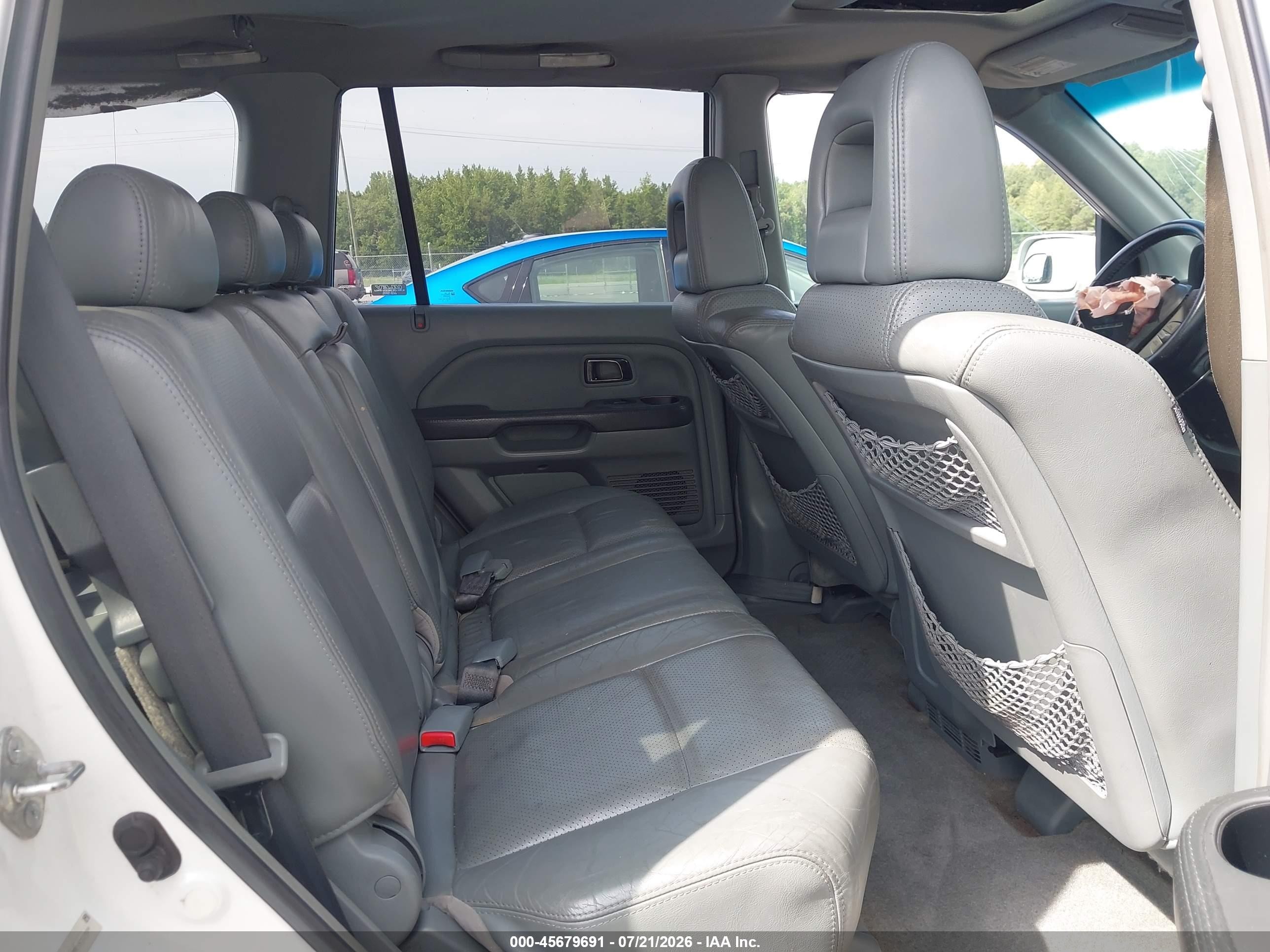 2005 Honda Pilot Ex-l Белый vin: 2HKYF18595H531909