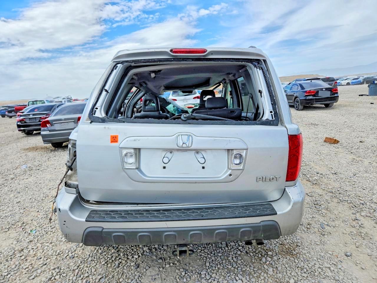 2005 Honda Pilot Exl Silver vin: 2HKYF18595H555935