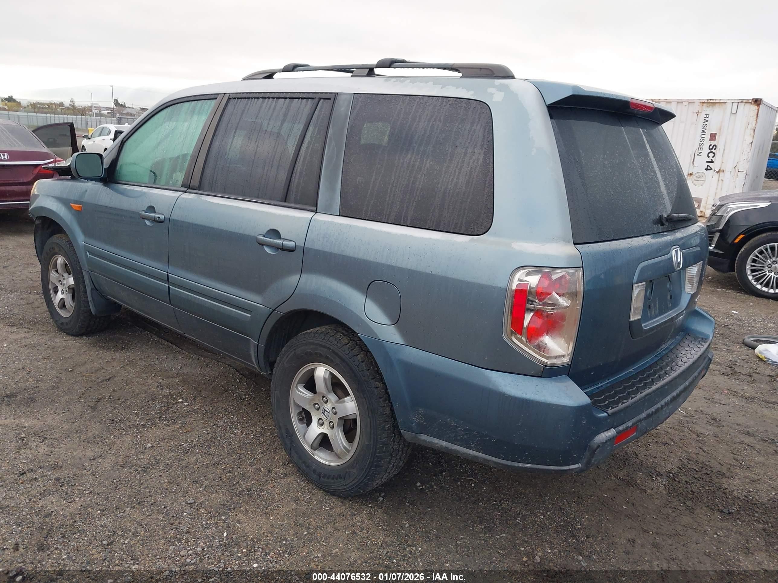 2006 Honda Pilot Ex-l Teal vin: 2HKYF18596H504923