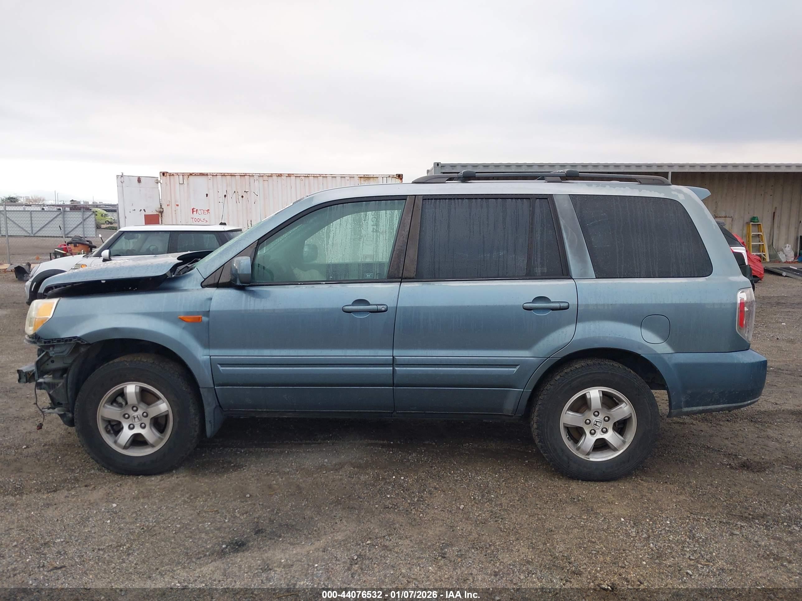 2006 Honda Pilot Ex-l Teal vin: 2HKYF18596H504923