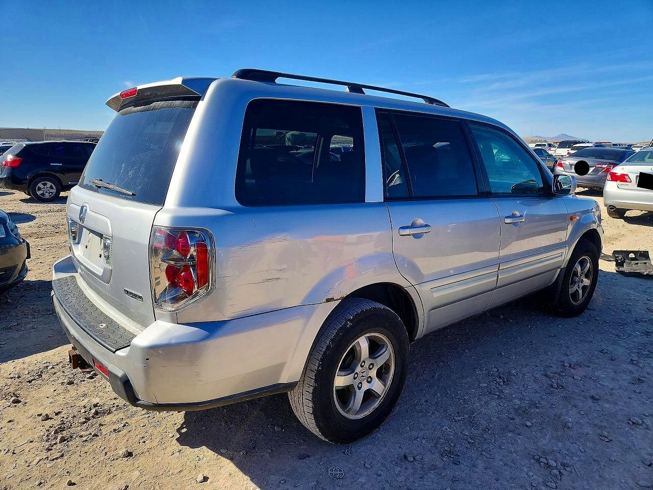 2007 Honda Pilot Exl Silver vin: 2HKYF18597H520363