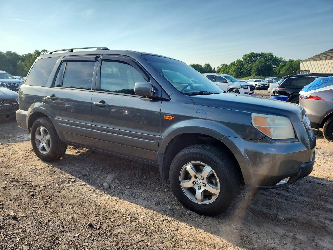 2007 Honda Pilot Exl Silver vin: 2HKYF18597H534344
