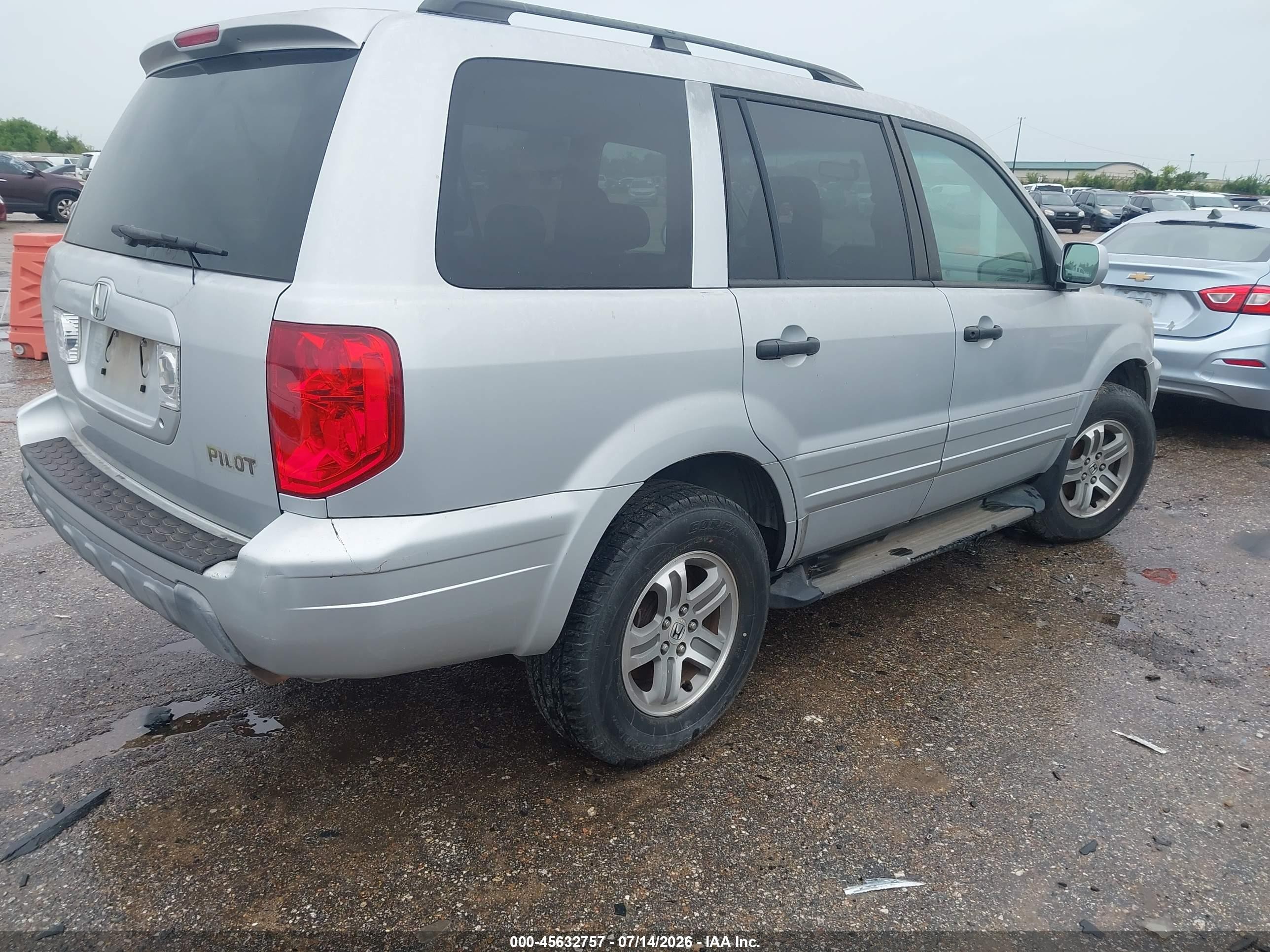 2003 Honda Pilot Ex-l Серебряный vin: 2HKYF185X3H574006