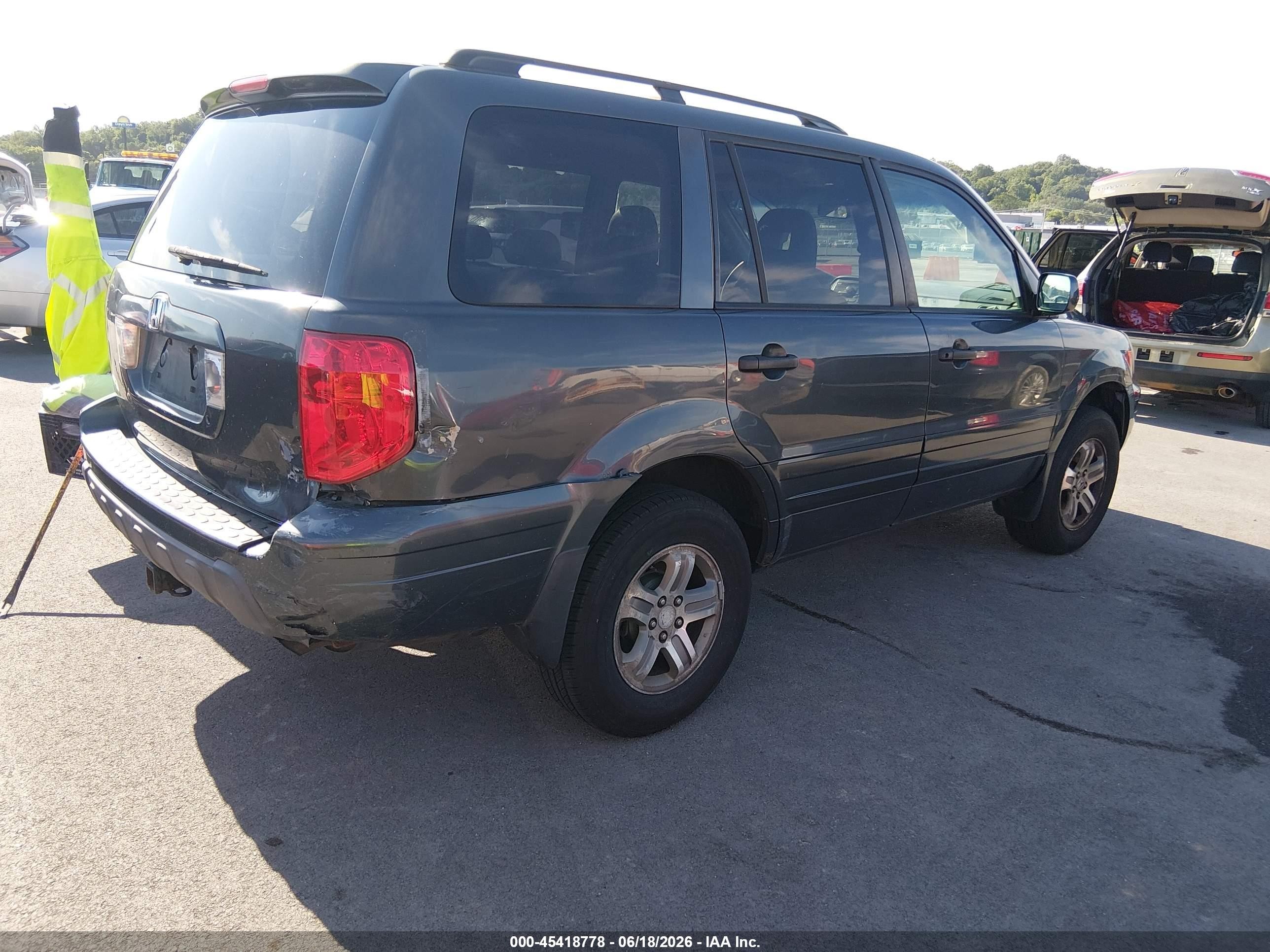 2003 Honda Pilot Ex-l Gray vin: 2HKYF185X3H580386