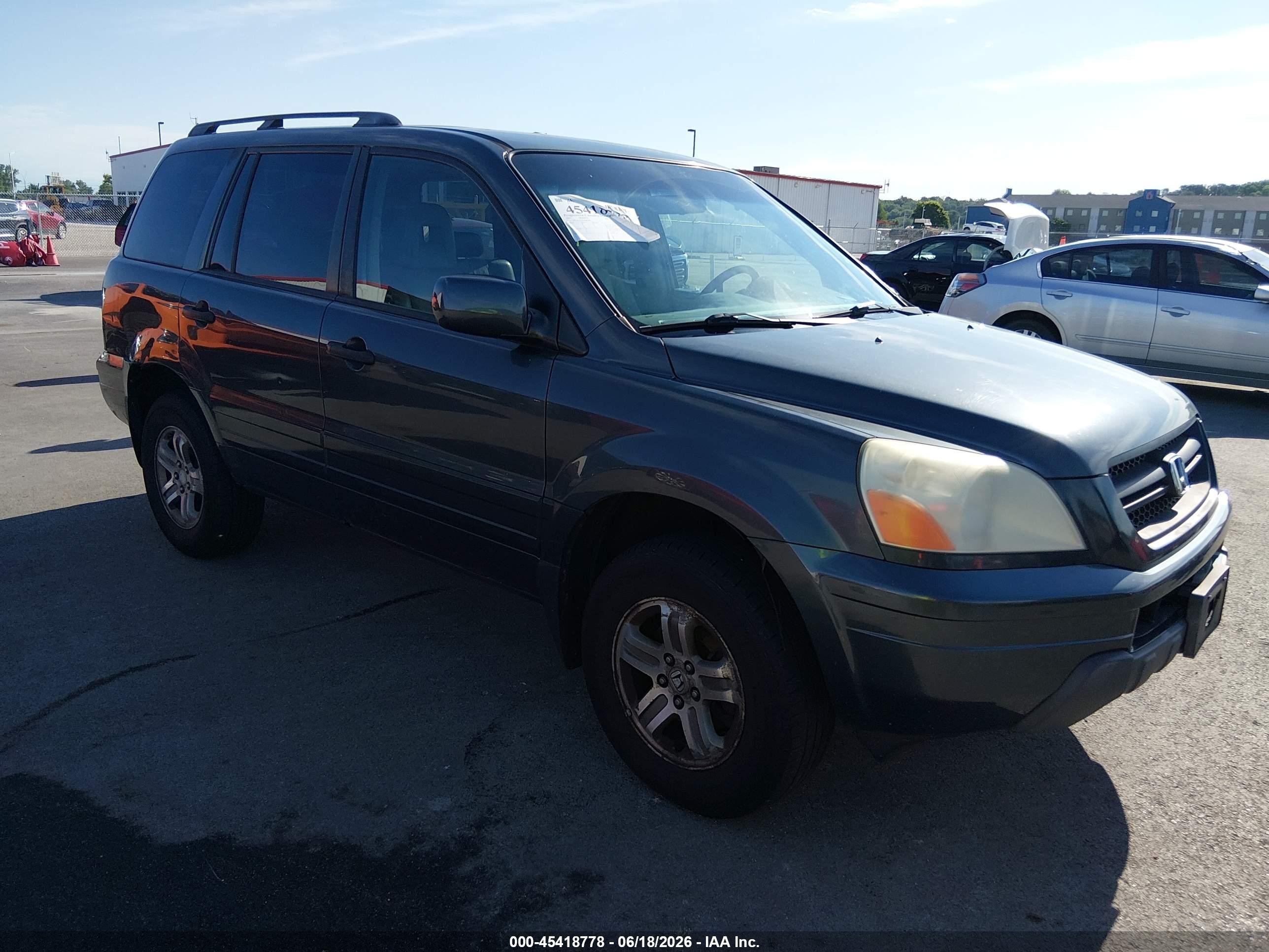 2003 Honda Pilot Ex-l Gray vin: 2HKYF185X3H580386