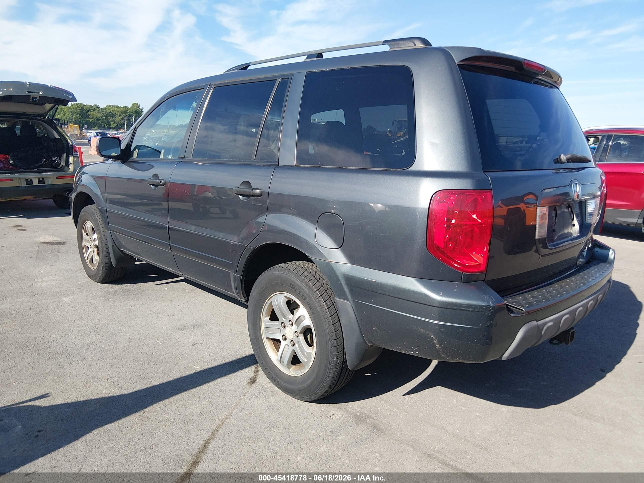 2003 Honda Pilot Ex-l Gray vin: 2HKYF185X3H580386