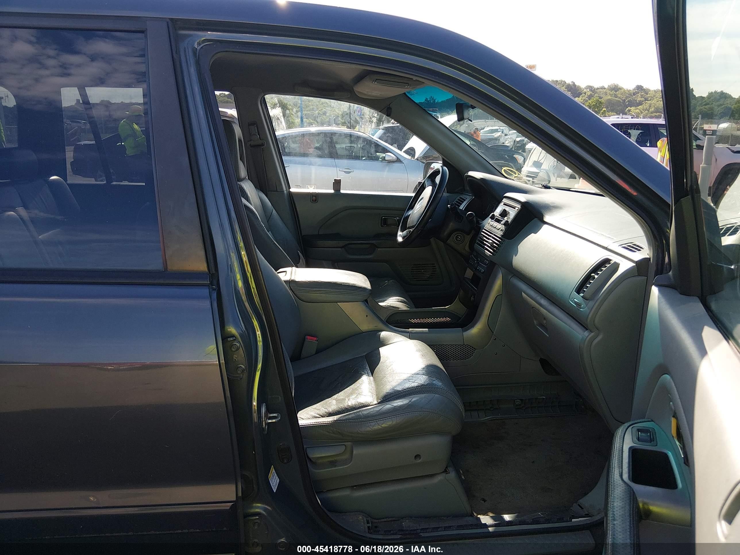 2003 Honda Pilot Ex-l Gray vin: 2HKYF185X3H580386