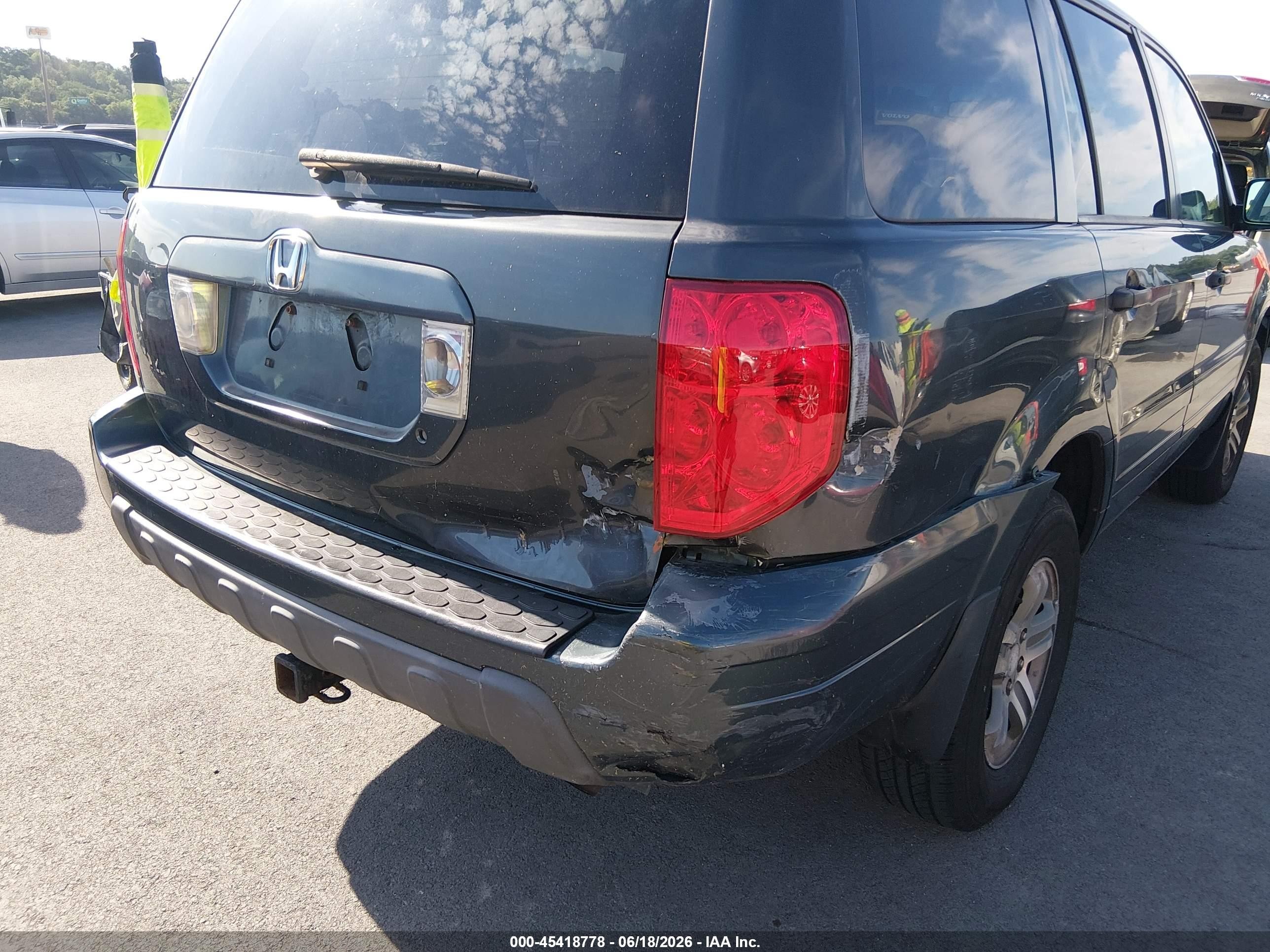 2003 Honda Pilot Ex-l Gray vin: 2HKYF185X3H580386