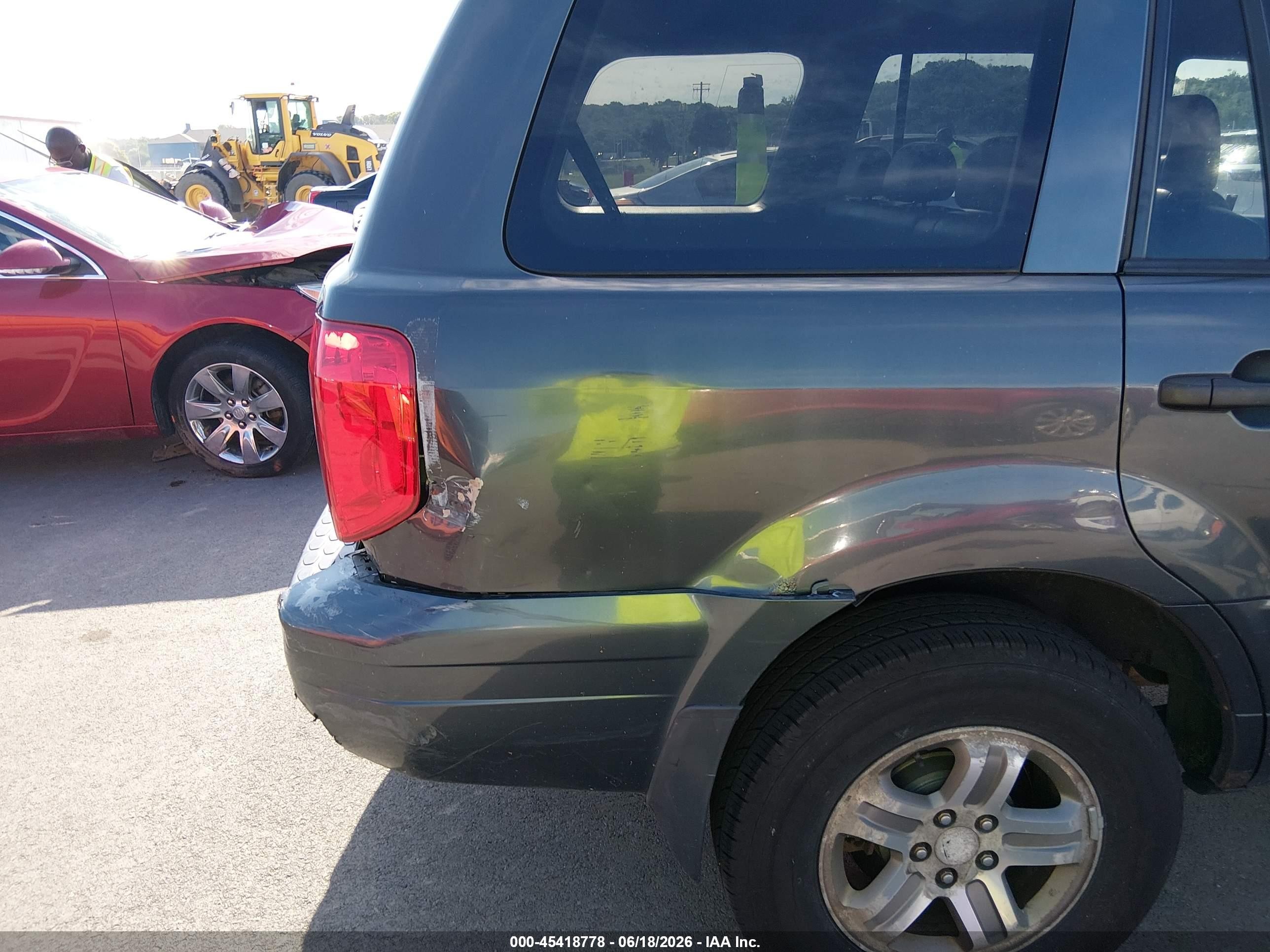 2003 Honda Pilot Ex-l Gray vin: 2HKYF185X3H580386