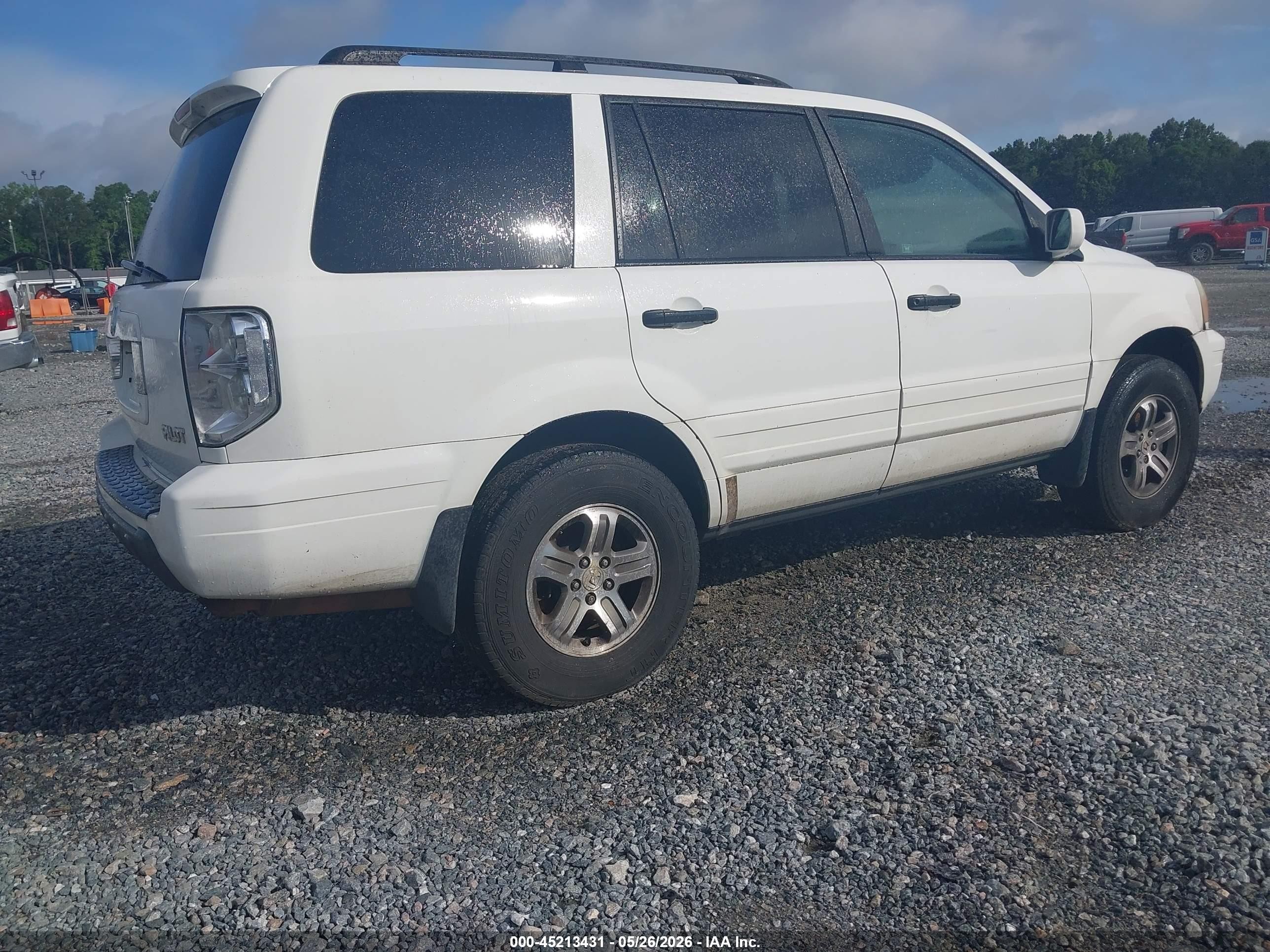2003 Honda Pilot Ex-l Белый vin: 2HKYF185X3H592120