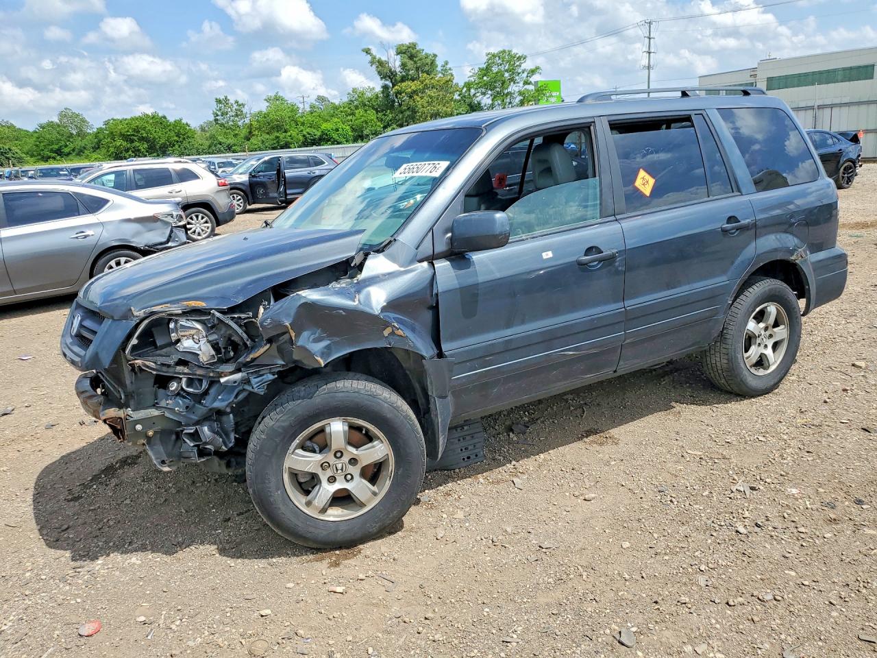 2004 Honda Pilot Exl Charcoal vin: 2HKYF185X4H536356