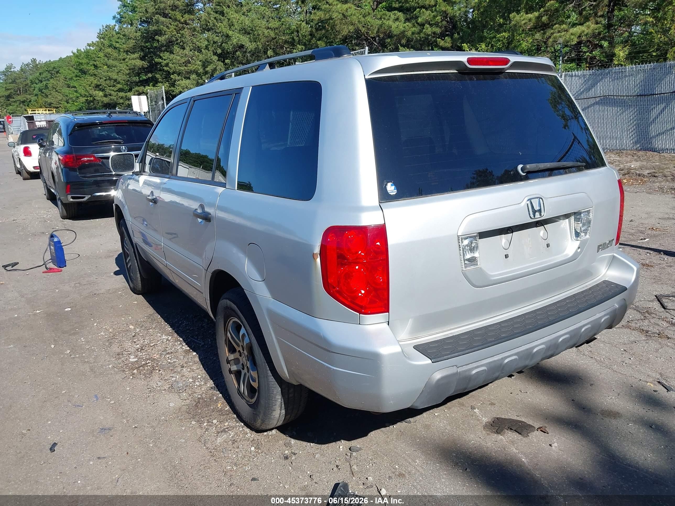 2004 Honda Pilot Ex-l Silver vin: 2HKYF185X4H571527