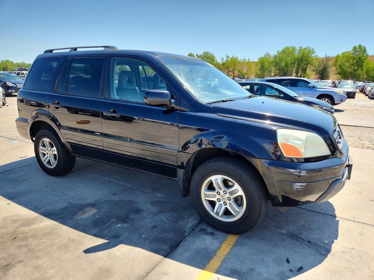 2004 Honda Pilot Exl Black vin: 2HKYF185X4H581670