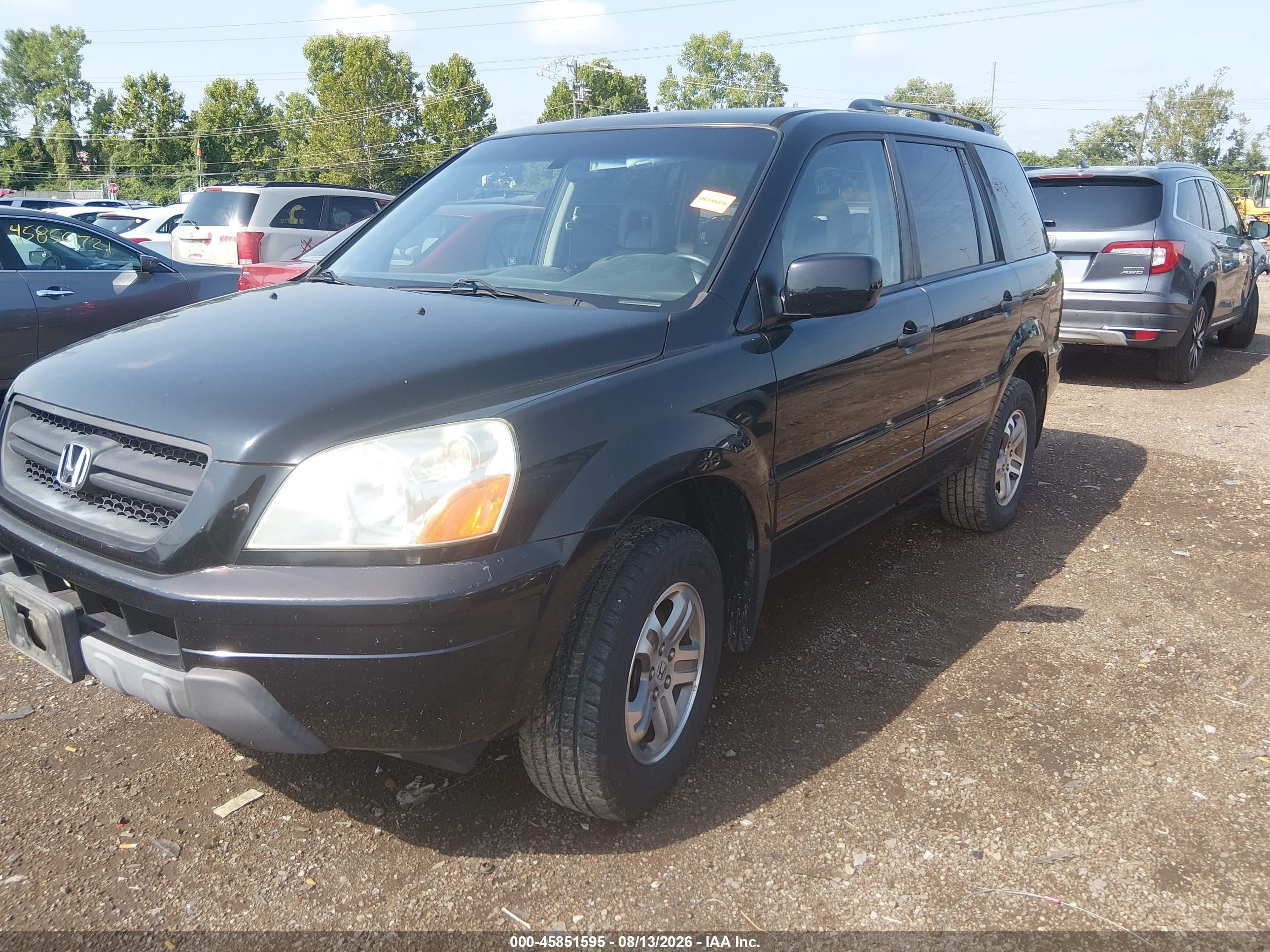 2004 Honda Pilot Ex-l Black vin: 2HKYF185X4H591907