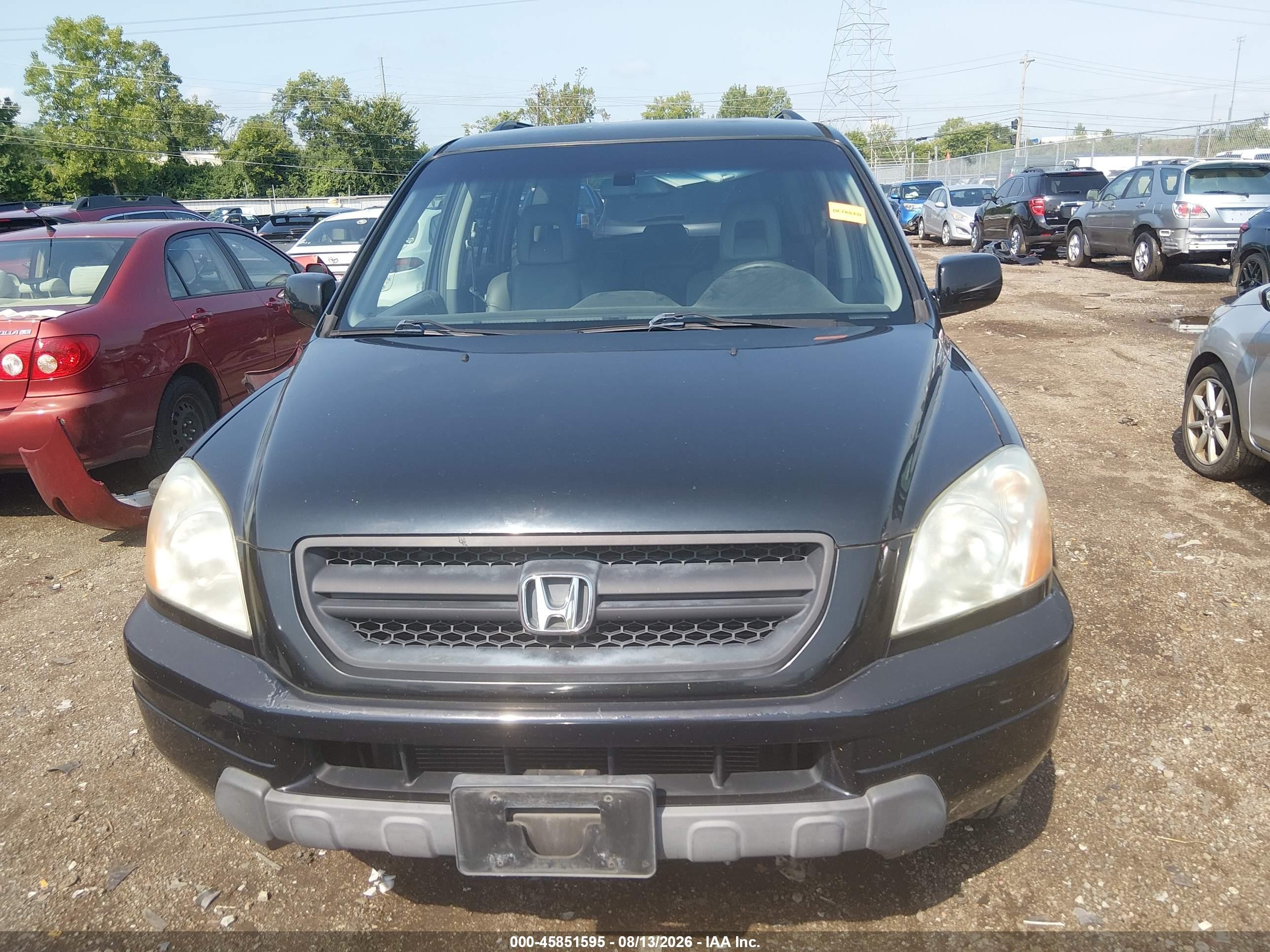2004 Honda Pilot Ex-l Black vin: 2HKYF185X4H591907