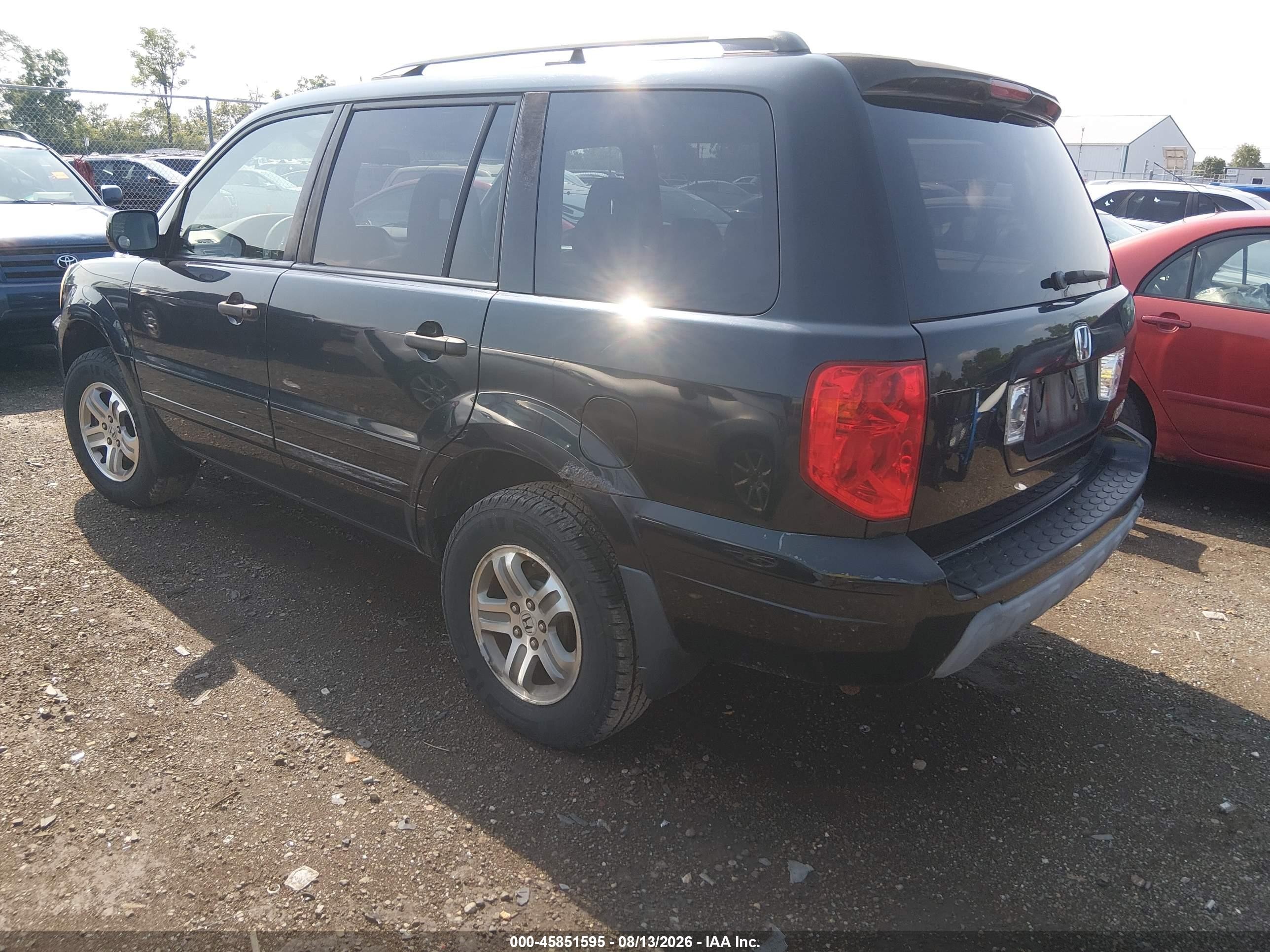 2004 Honda Pilot Ex-l Black vin: 2HKYF185X4H591907