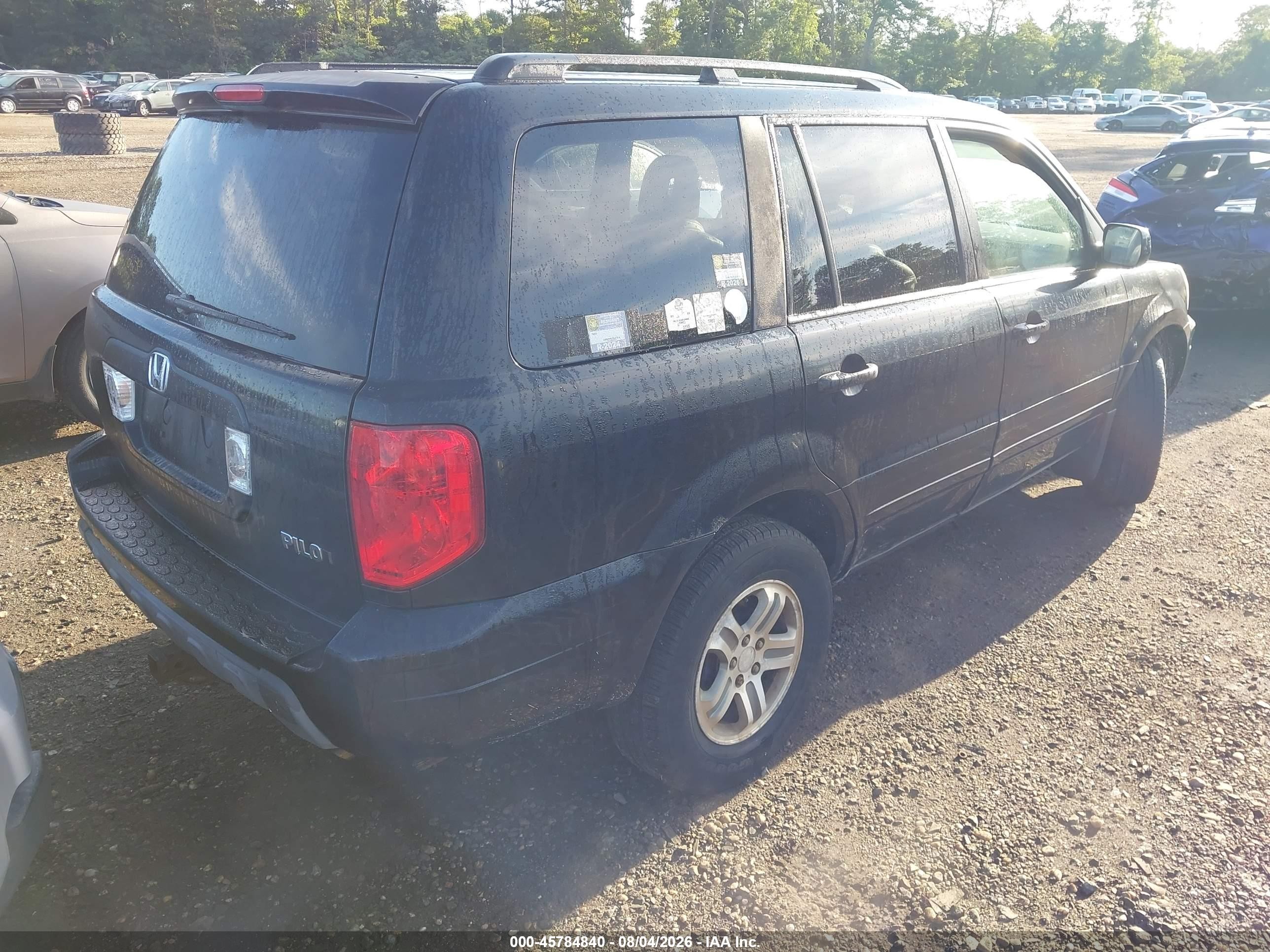 2004 Honda Pilot Ex-l Black vin: 2HKYF185X4H592569