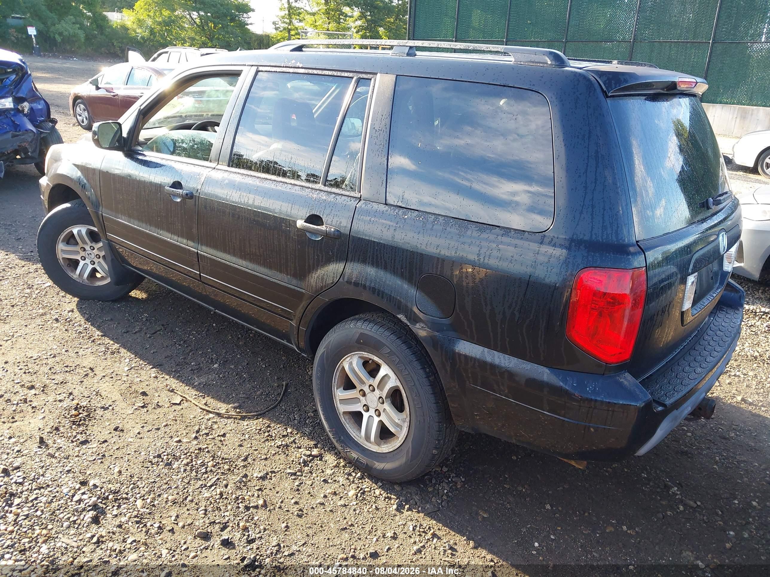 2004 Honda Pilot Ex-l Black vin: 2HKYF185X4H592569