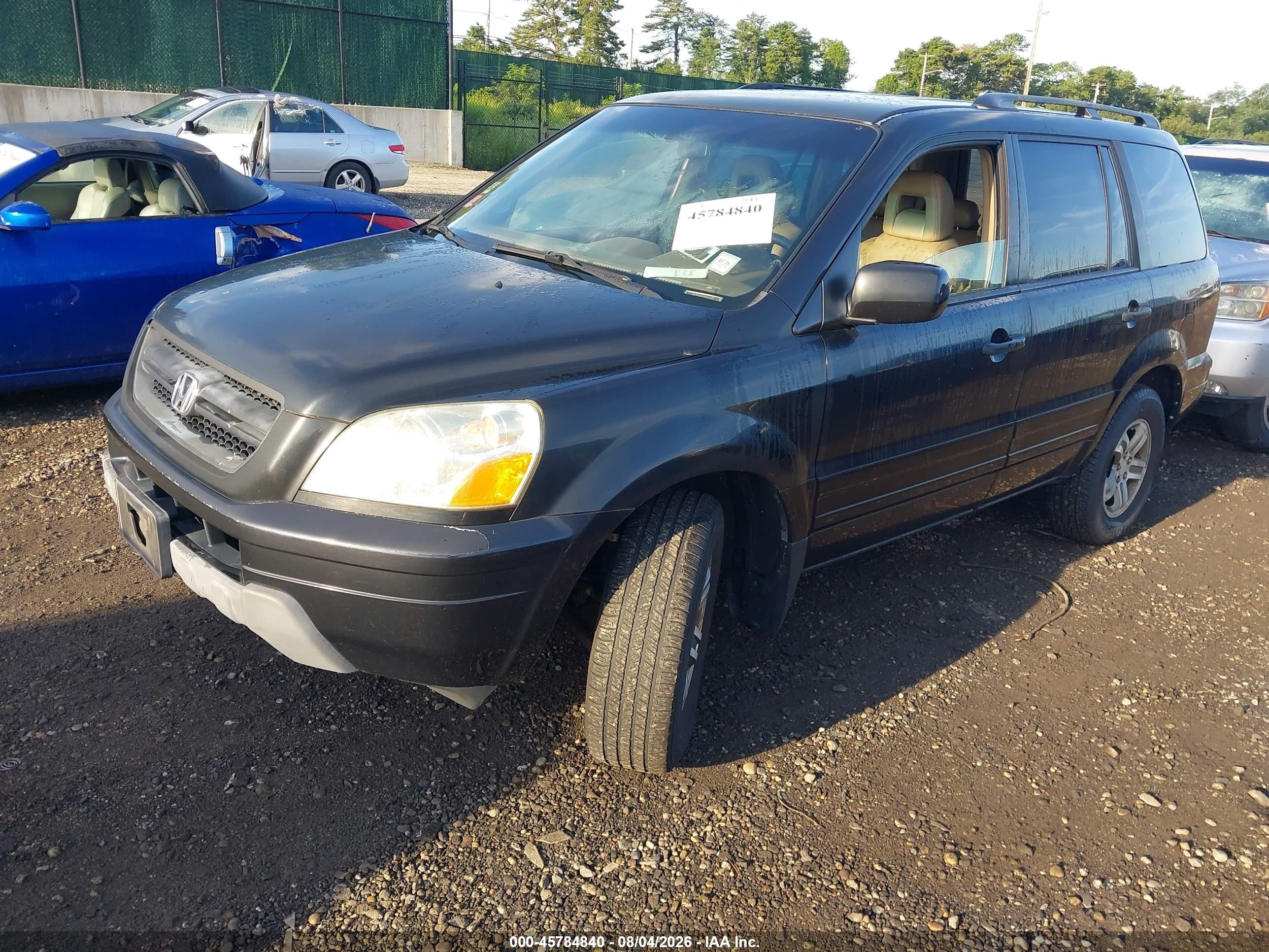 2004 Honda Pilot Ex-l Black vin: 2HKYF185X4H592569