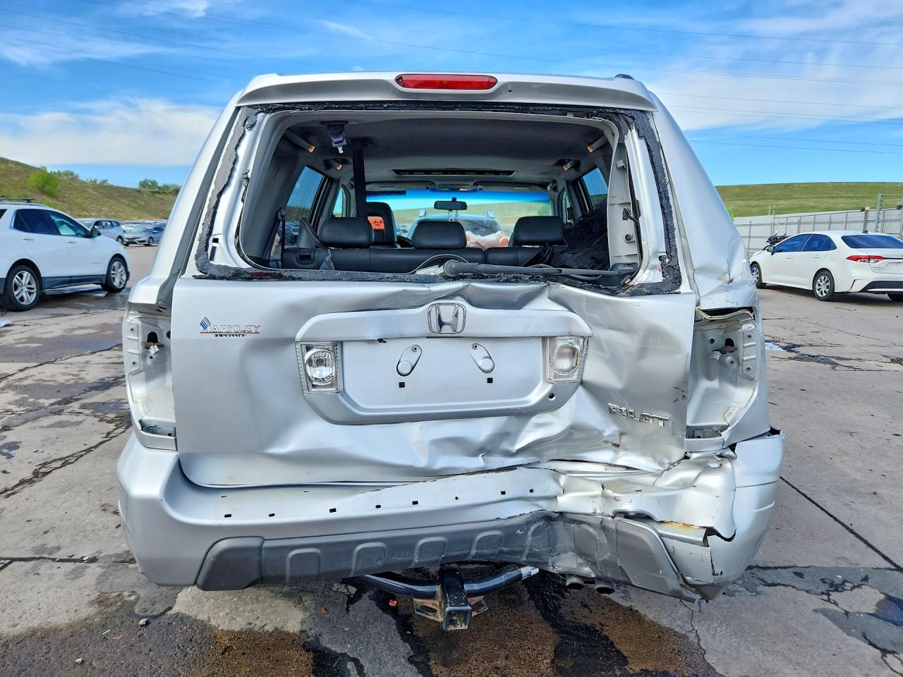 2005 Honda Pilot Exl Silver vin: 2HKYF185X5H515850