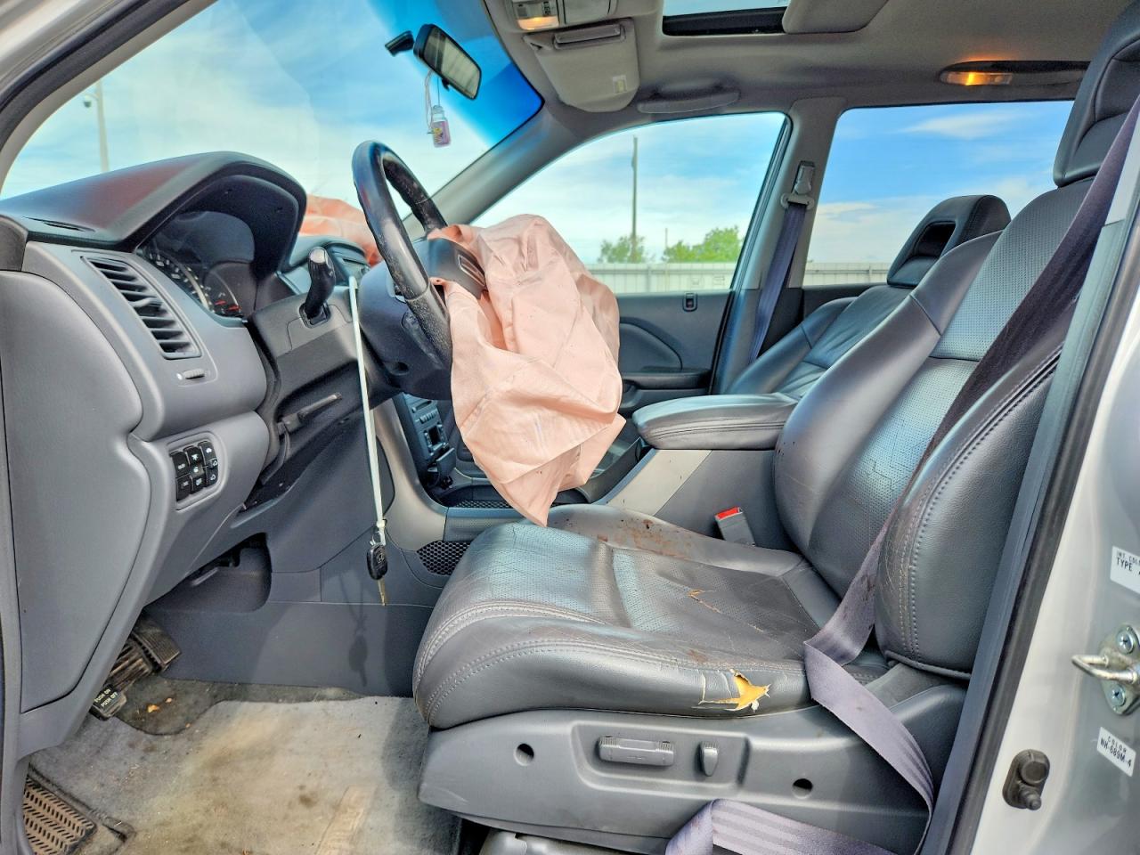 2005 Honda Pilot Exl Silver vin: 2HKYF185X5H515850